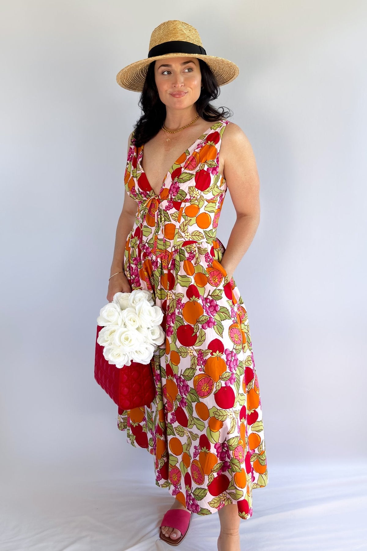Midi Length Cotton Summer Dresses | Corset Dress - Women&#39;s Dresses - Blooming Daily