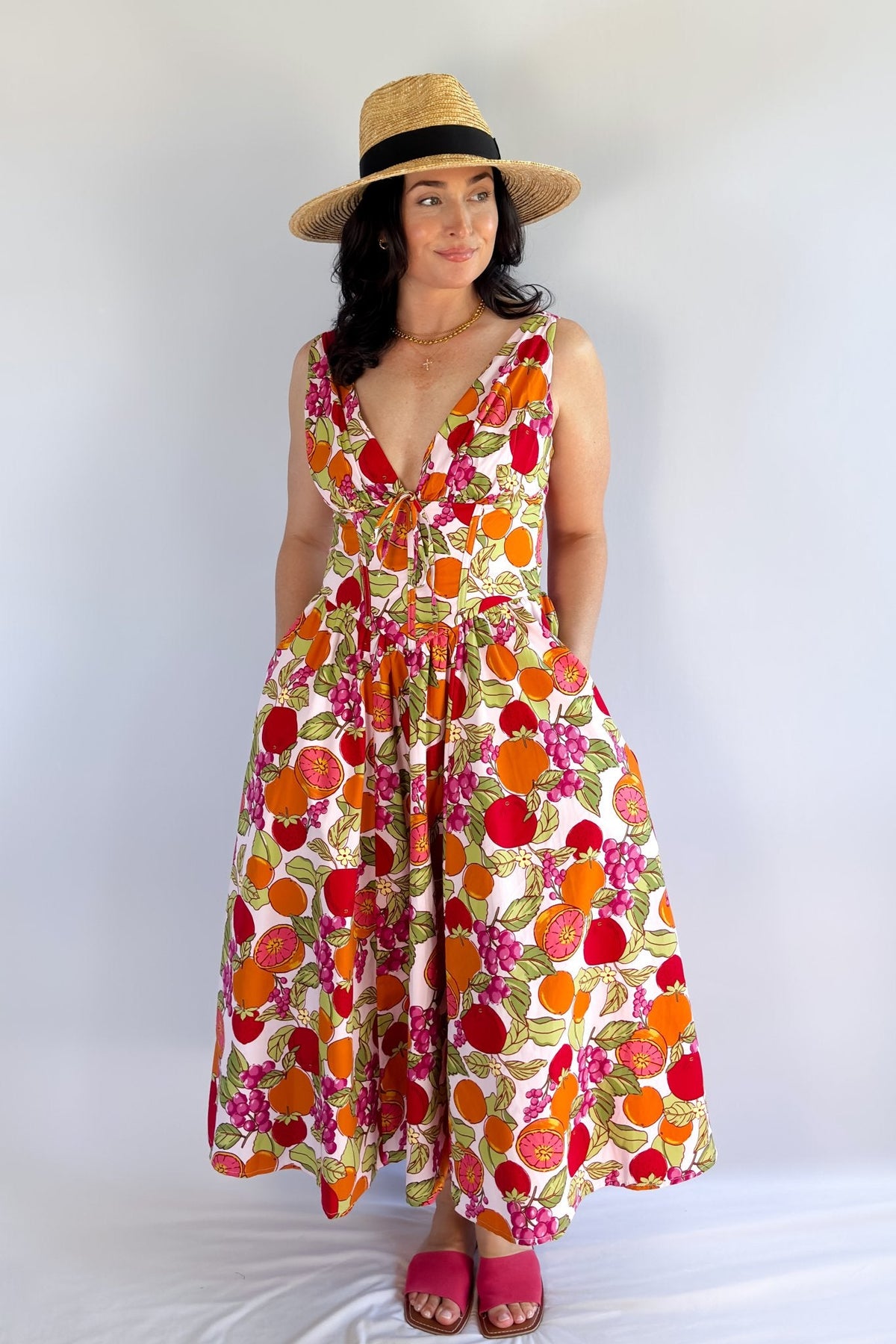 Midi Length Cotton Summer Dresses | Corset Dress - Women&#39;s Dresses - Blooming Daily