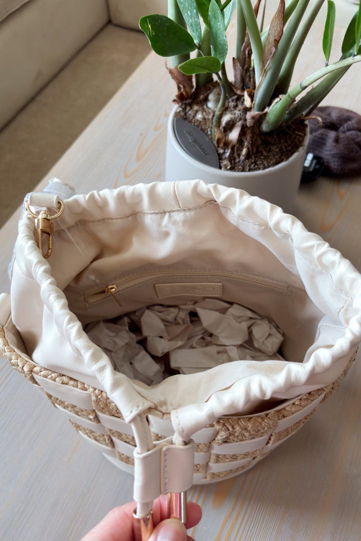 Natural Straw Patchwork Shoulder Bag | Summer Bucket Purse - Women&#39;s Handbag - Blooming Daily