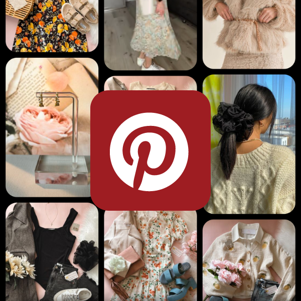 Screenshot of @shopbloomingdaily Pinterest with the logo in the middle