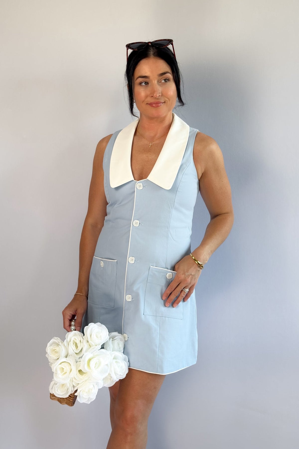 Sofie The Label Dresses Isla Blue Mini Sofie The Label Dresses Isla Blue Mini