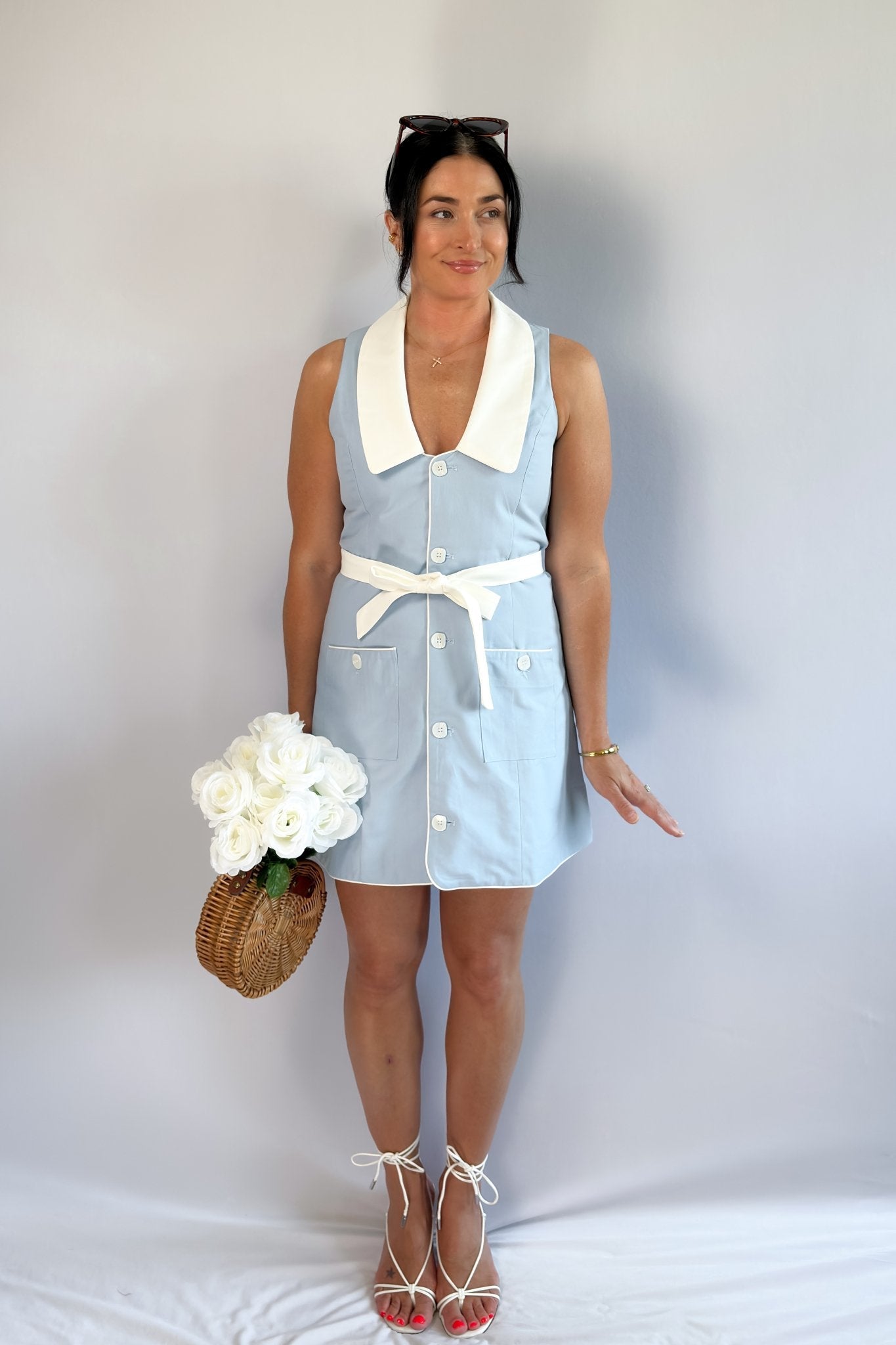 Sofie The Label Dresses Isla Blue Mini - FINAL SALE M Sofie The Label Dresses Isla Blue Mini - FINAL SALE M