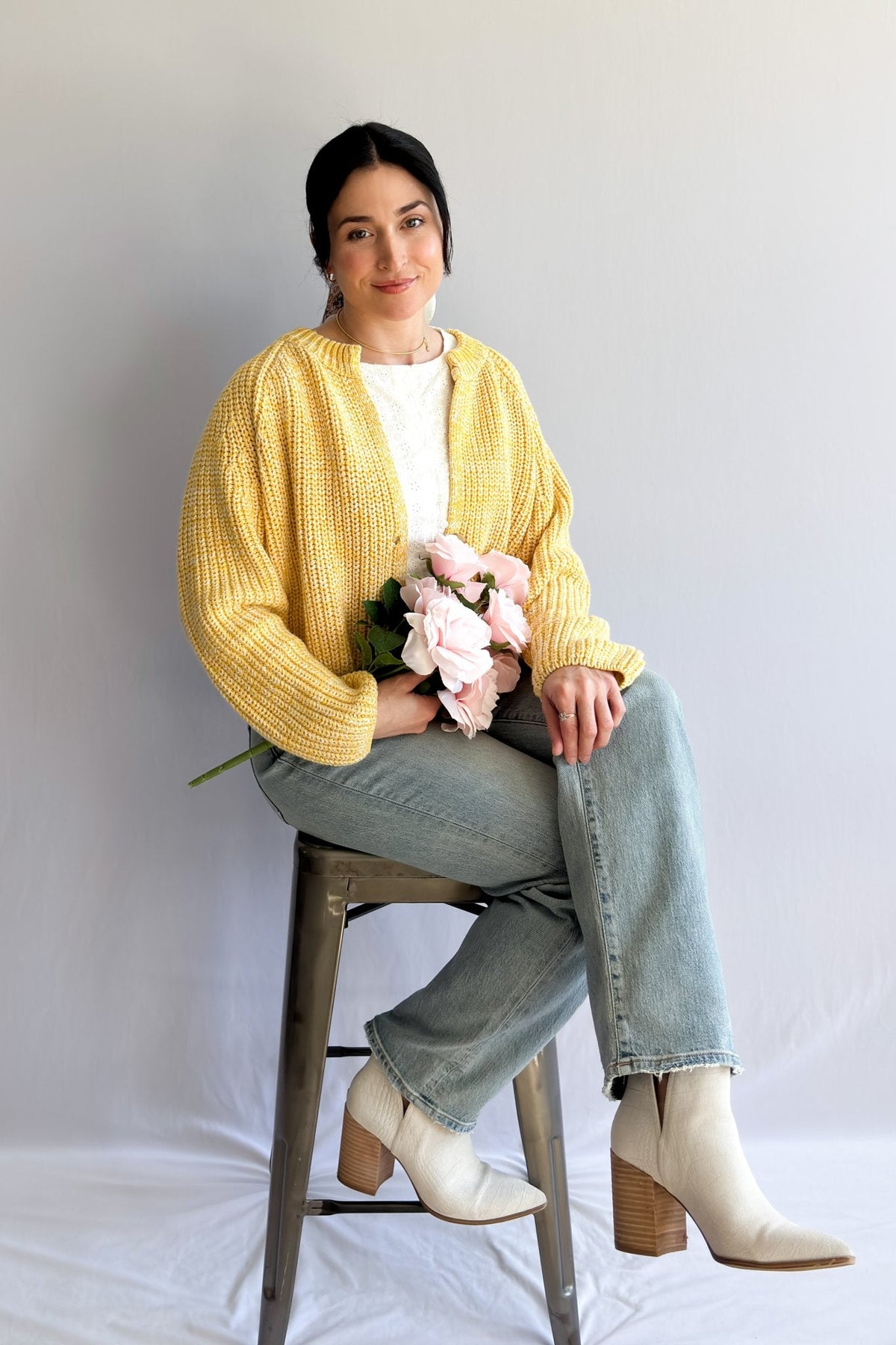 Sadie and Sage Brand Yellow Chunky Knit Cardigan - Women&#39;s Shirts &amp; Tops - Blooming Daily