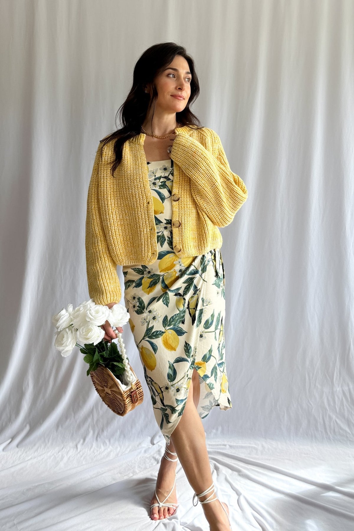 Sadie and Sage Brand Yellow Chunky Knit Cardigan - Women&#39;s Shirts &amp; Tops - Blooming Daily