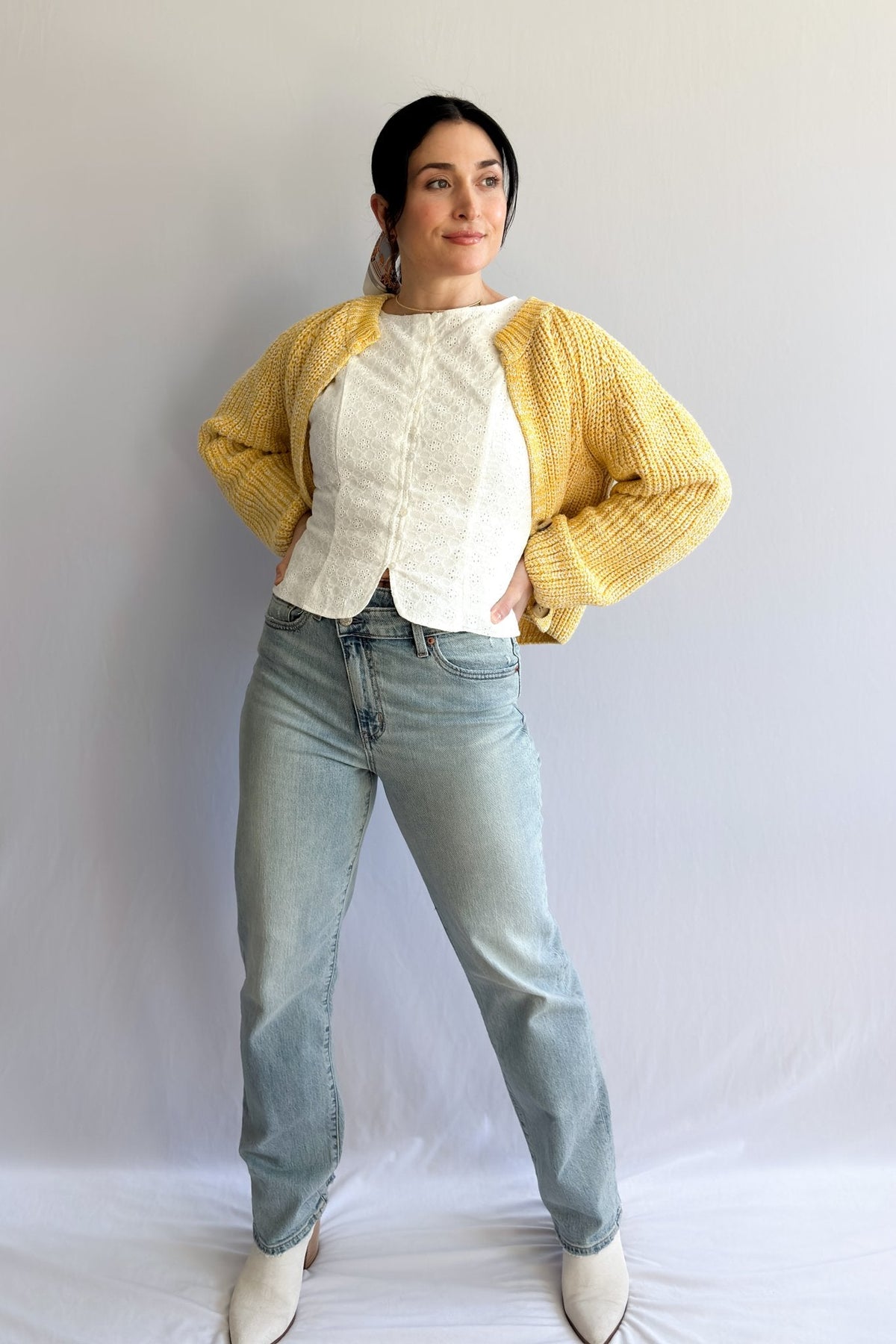 Sadie and Sage Brand Yellow Chunky Knit Cardigan - Women&#39;s Shirts &amp; Tops - Blooming Daily