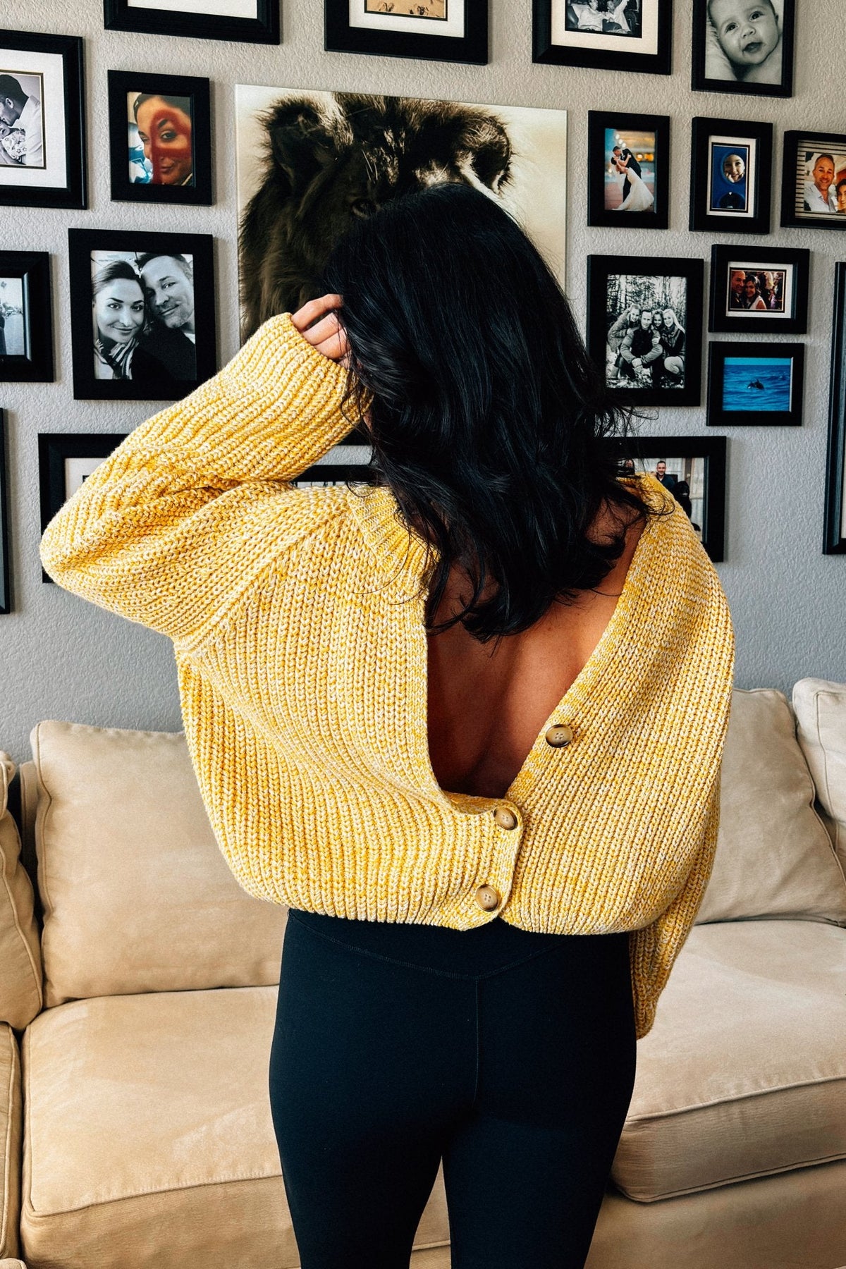 Sadie and Sage Brand Yellow Chunky Knit Cardigan - Women&#39;s Shirts &amp; Tops - Blooming Daily