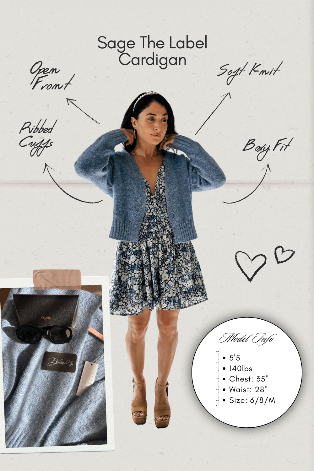 Sage The Label | Rhia Knit Open Cardigan | Blue - Women&#39;s Shirts &amp; Tops - Blooming Daily