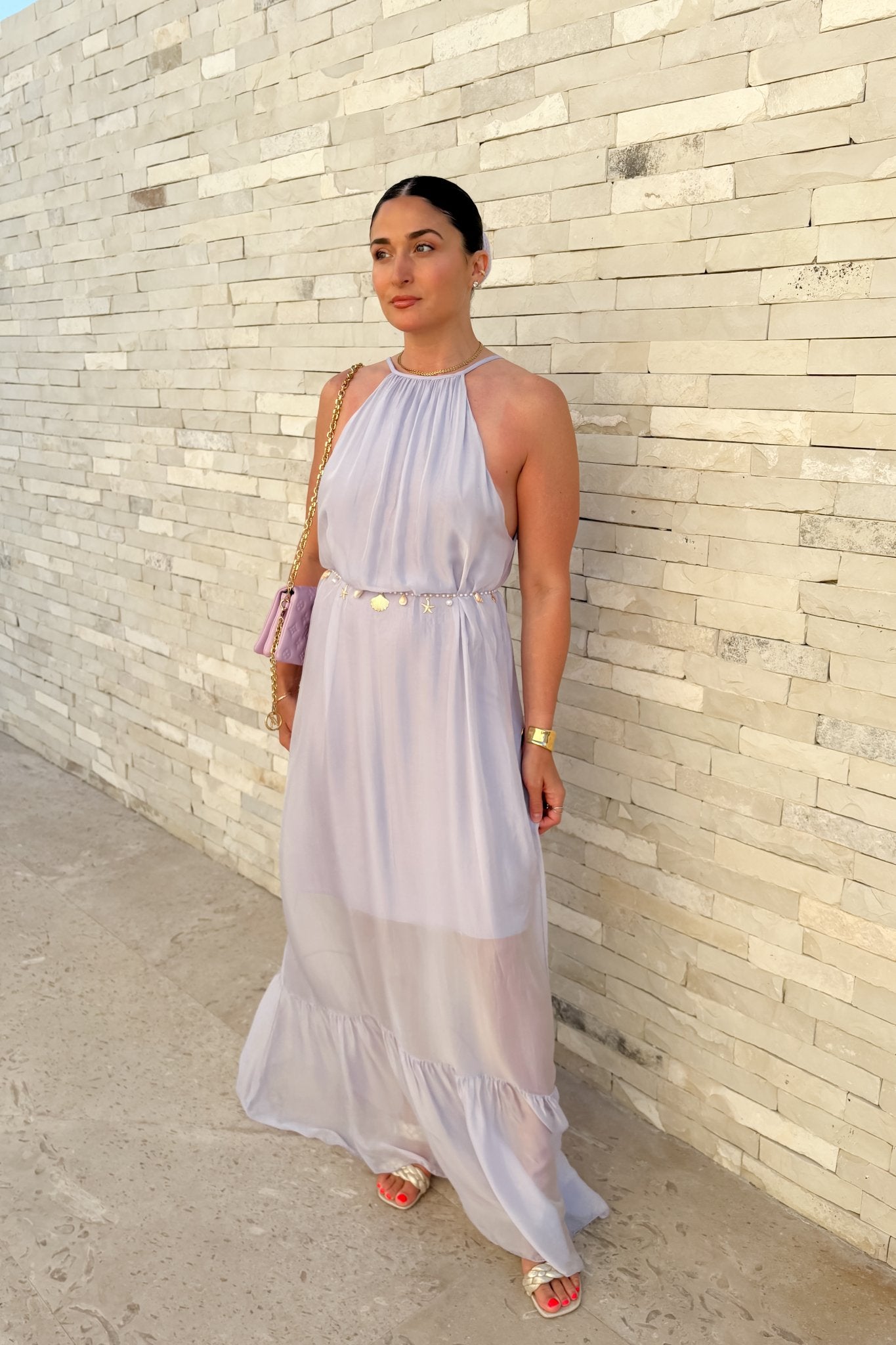 Lavender Purple Silk Maxi Dress - FINAL SALE Lavender Purple Silk Maxi Dress - FINAL SALE
