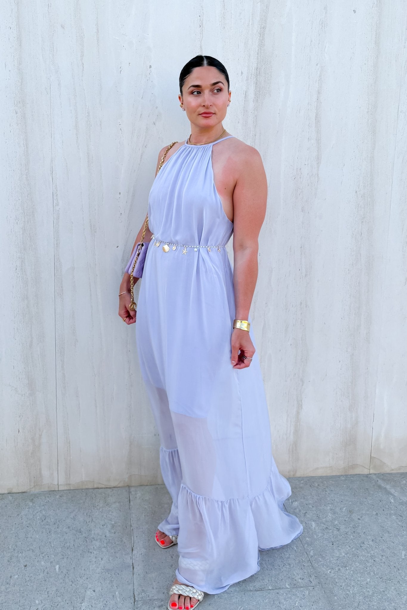 Lavender Purple Silk Maxi Dress - FINAL SALE Lavender Purple Silk Maxi Dress - FINAL SALE