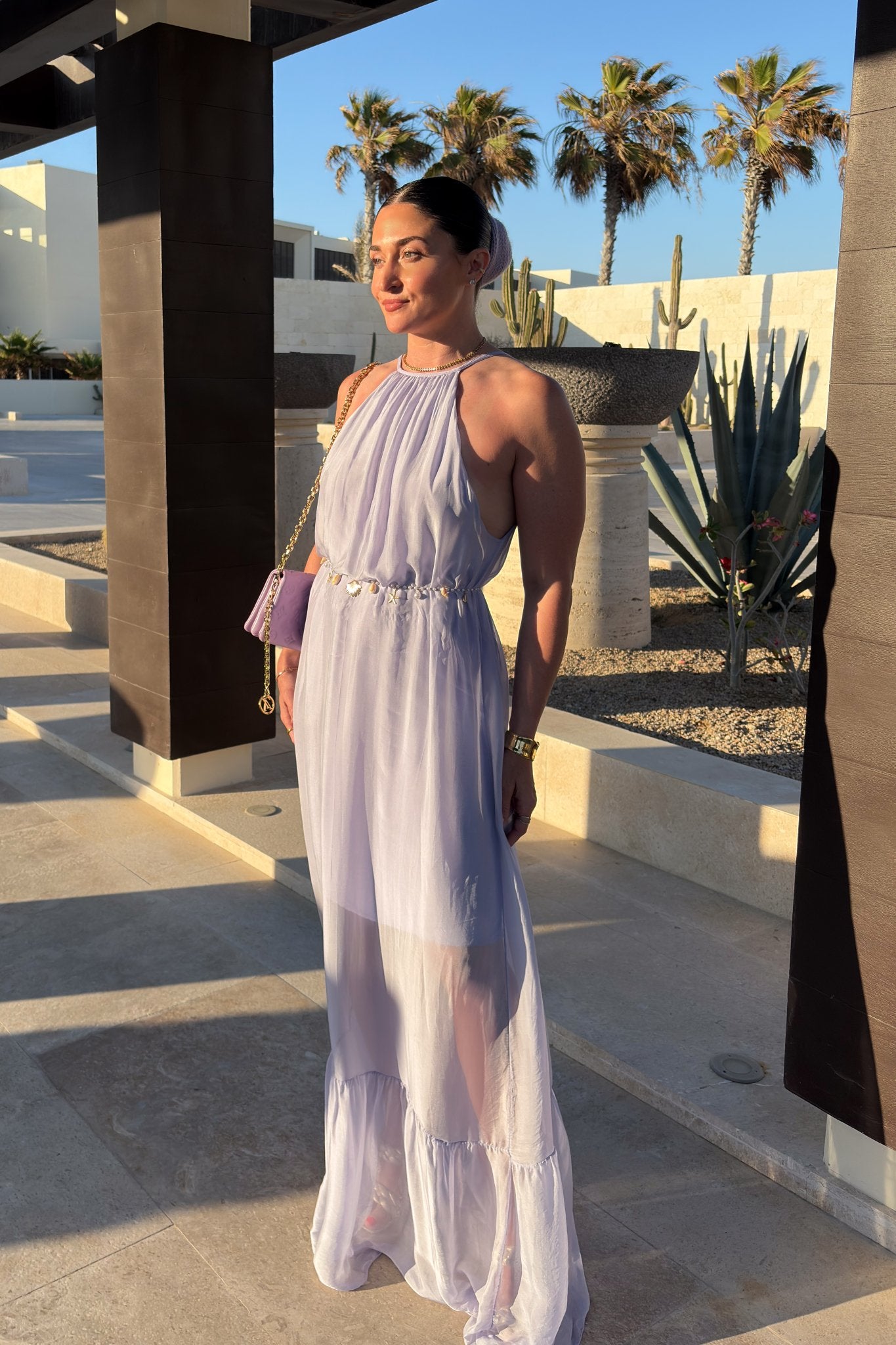 Lavender Purple Silk Maxi Dress - FINAL SALE Lavender Purple Silk Maxi Dress - FINAL SALE