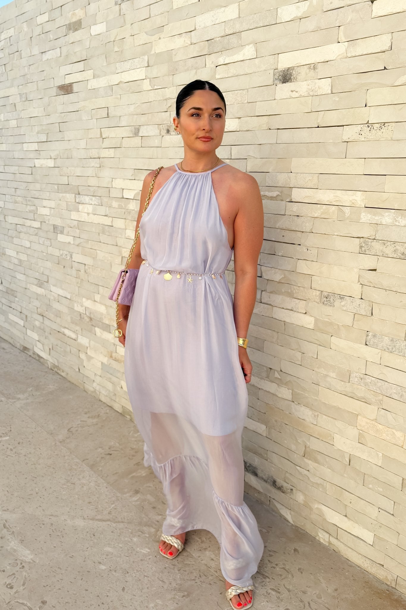 Lavender Purple Silk Maxi Dress - FINAL SALE Lavender Purple Silk Maxi Dress - FINAL SALE