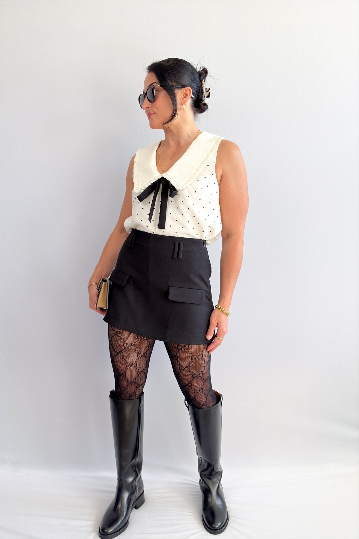 Sofie The Label Black Tailored Mini Skirt - Mini Skirts - Blooming Daily