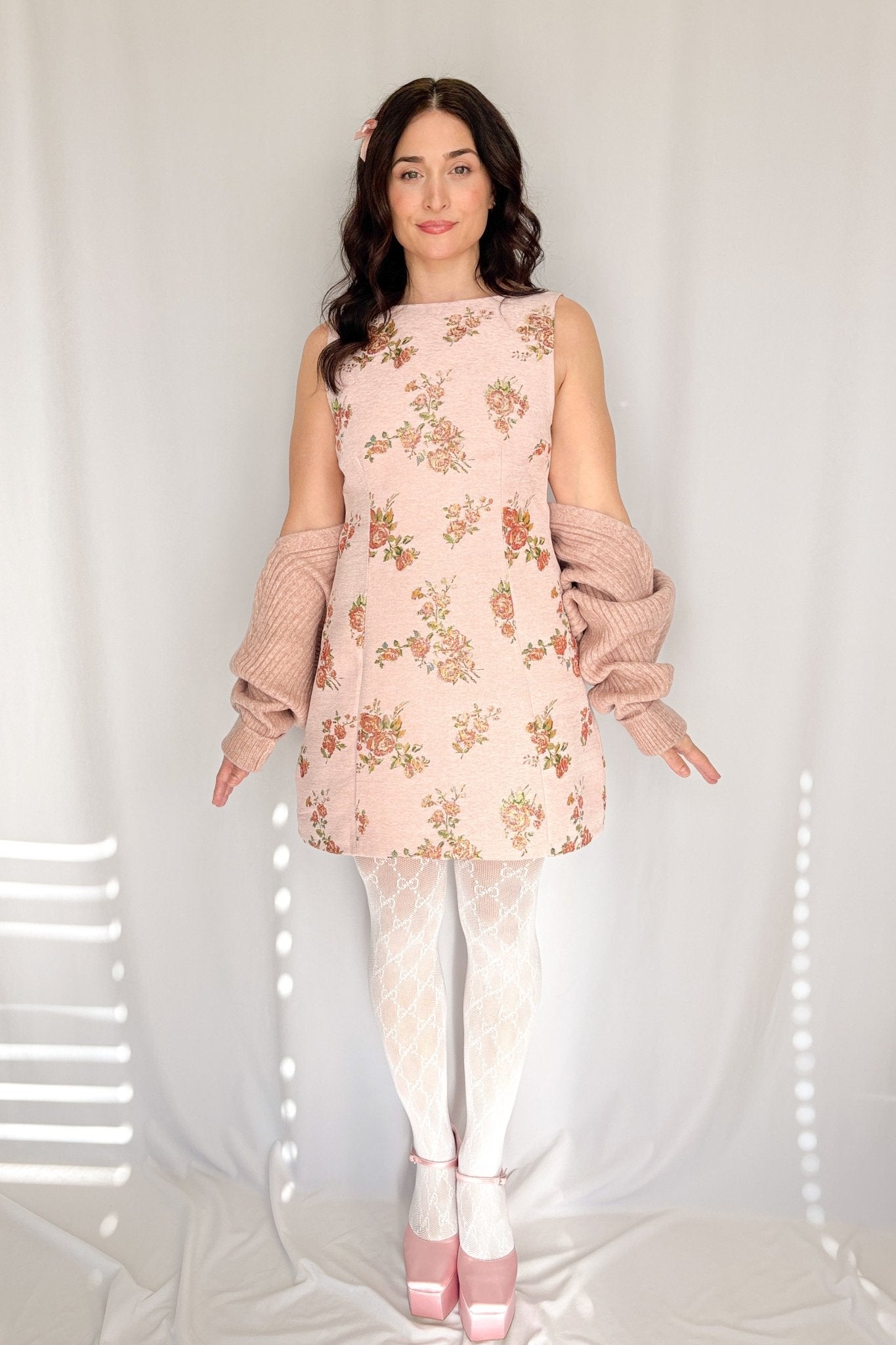 Sofie The Label Carmine Jacquard Mini Dress - Pink M / Pink Sofie The Label Carmine Jacquard Mini Dress - Pink M / Pink
