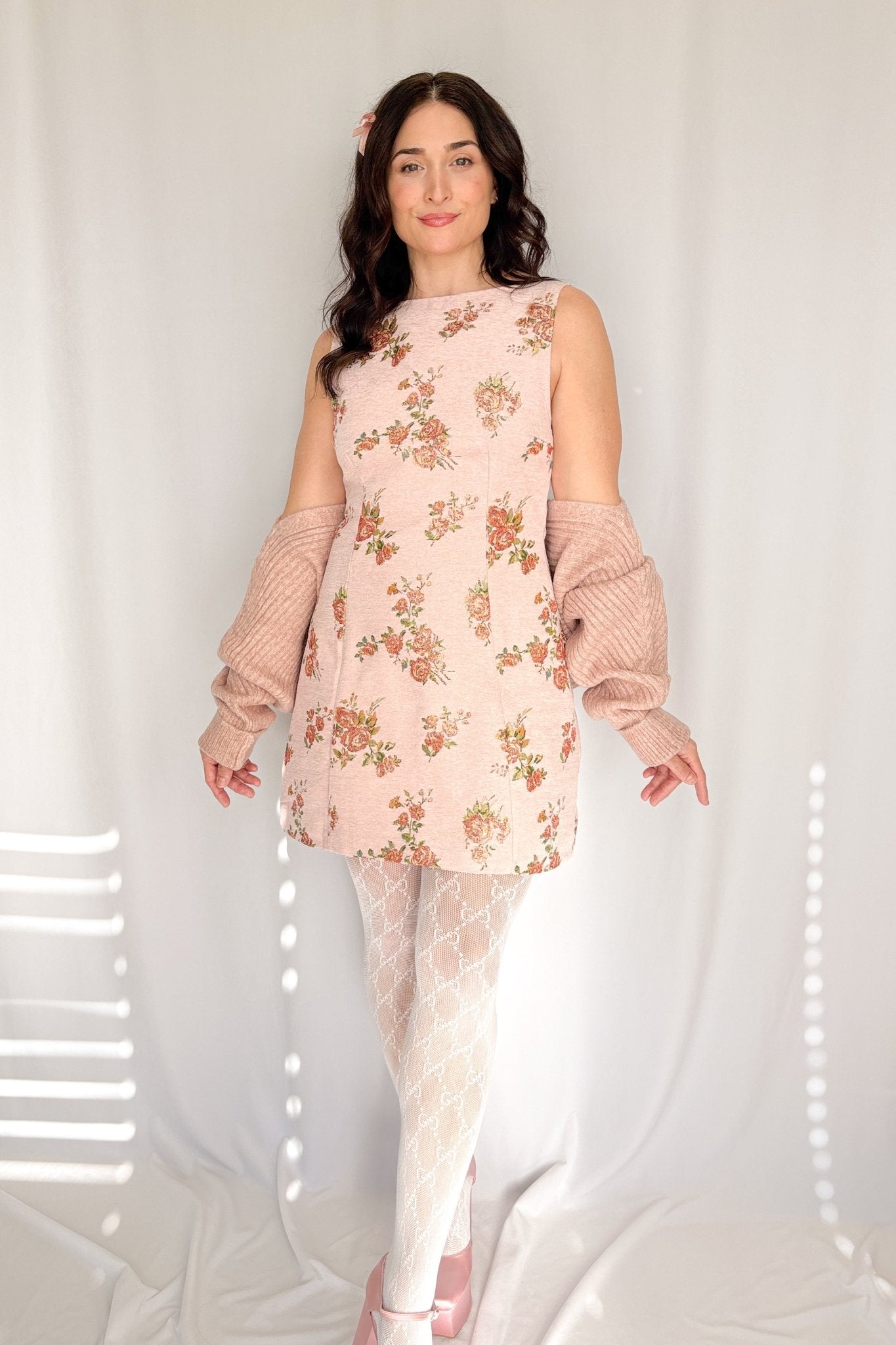 Sofie The Label Carmine Jacquard Mini Dress - Pink M / Pink Sofie The Label Carmine Jacquard Mini Dress - Pink M / Pink