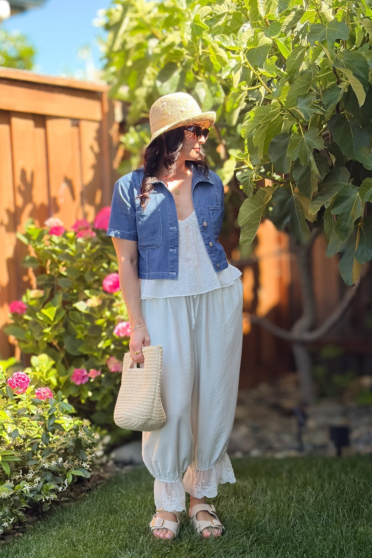 Soft Mint Lace Hem Bloomer Pants - Women's Pants - Blooming Daily