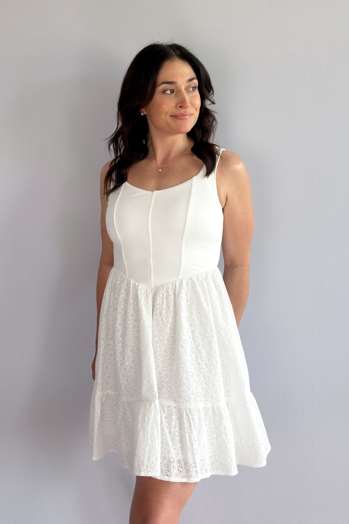 Solid Ruffle Corset Mini Dress | Sadie &amp; Sage Clothing - Women&#39;s Dresses - Blooming Daily