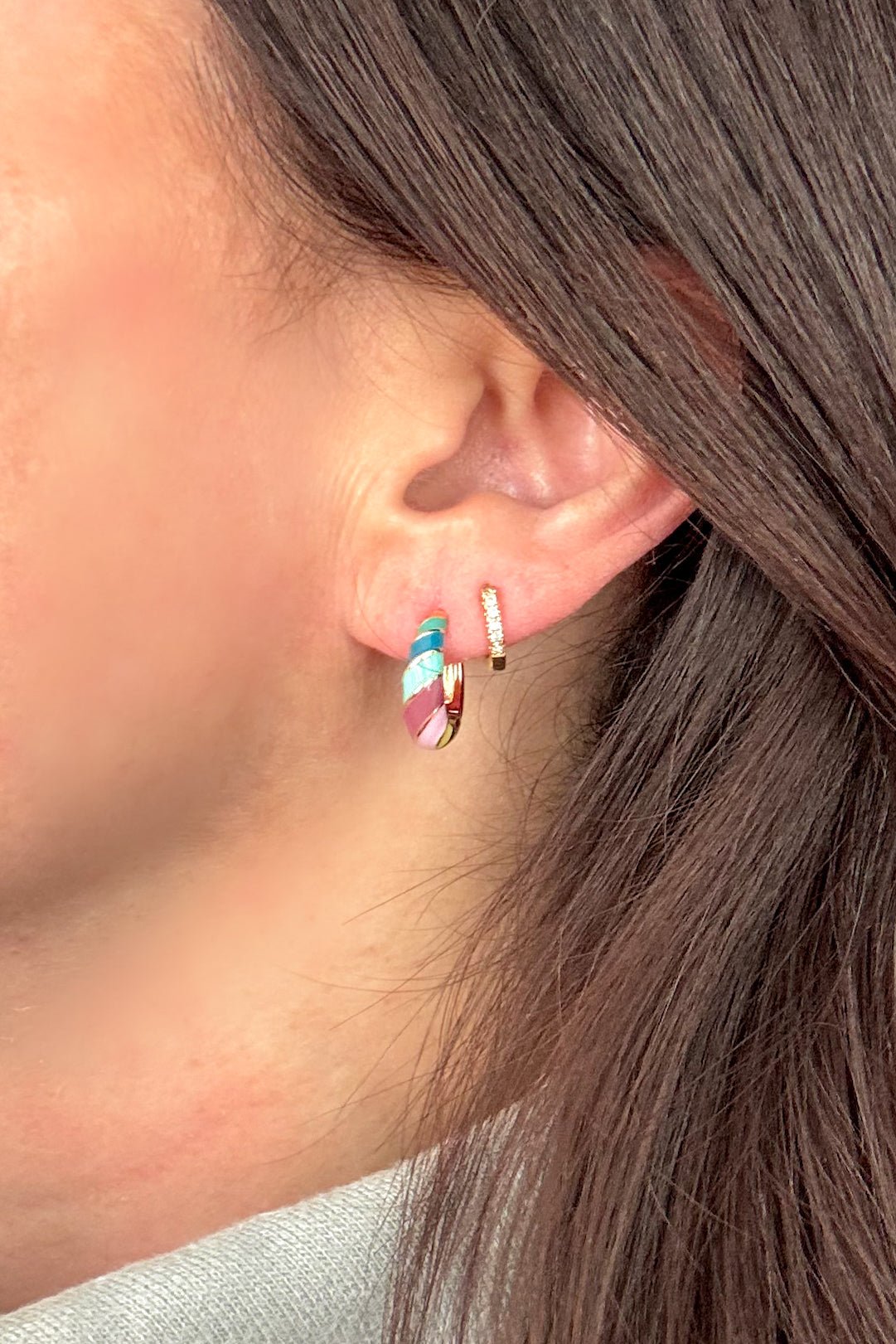 Tarnish and Water Resistant Jewelry - 18k Pastel Rainbow Earrings - Women's Jewelry - Blooming Daily