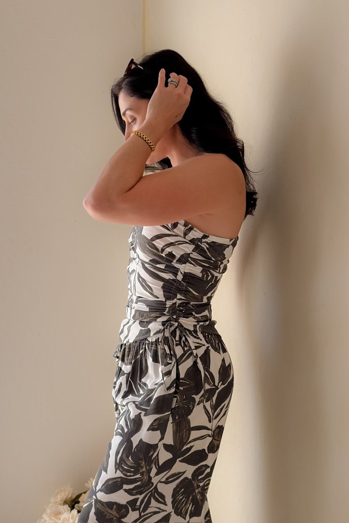 Tropical Print One Shoulder Top - Women's Shirts & Tops - Blooming Daily