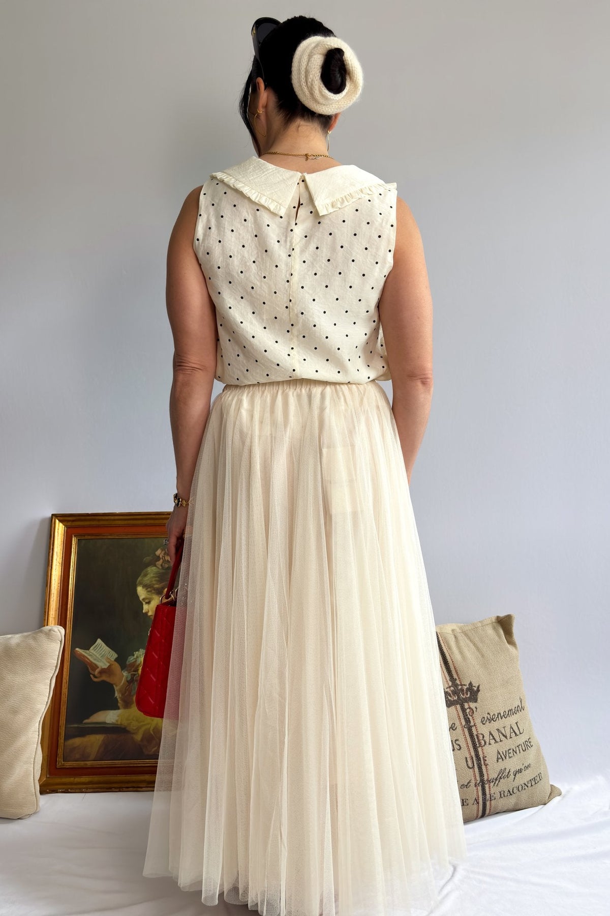 Tulle Maxi Skirt Ivory | Choklate | Brand Paris Fashion - Women&#39;s Skirts - Blooming Daily