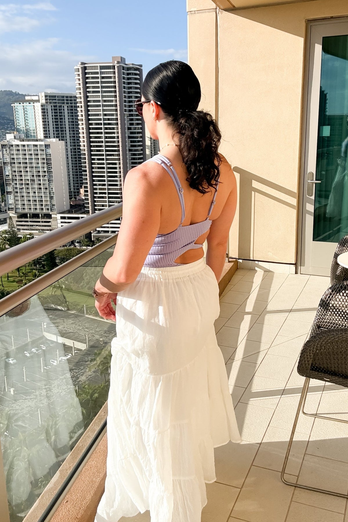 White Crinkle Tiered Maxi Skirt – Feminine Summer Skirt - Women's Skirts - Blooming Daily