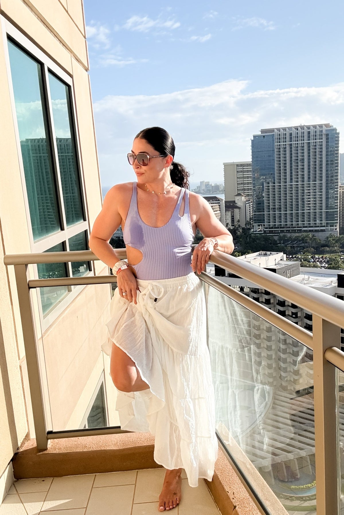White Crinkle Tiered Maxi Skirt – Feminine Summer Skirt - Women's Skirts - Blooming Daily