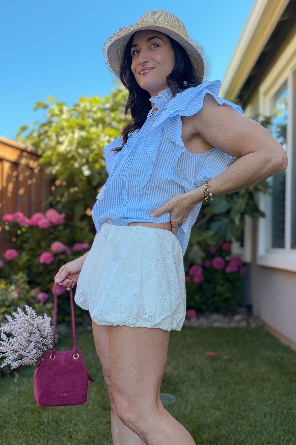 White Eyelet Bubble Shorts - Women's Shorts - Blooming Daily
