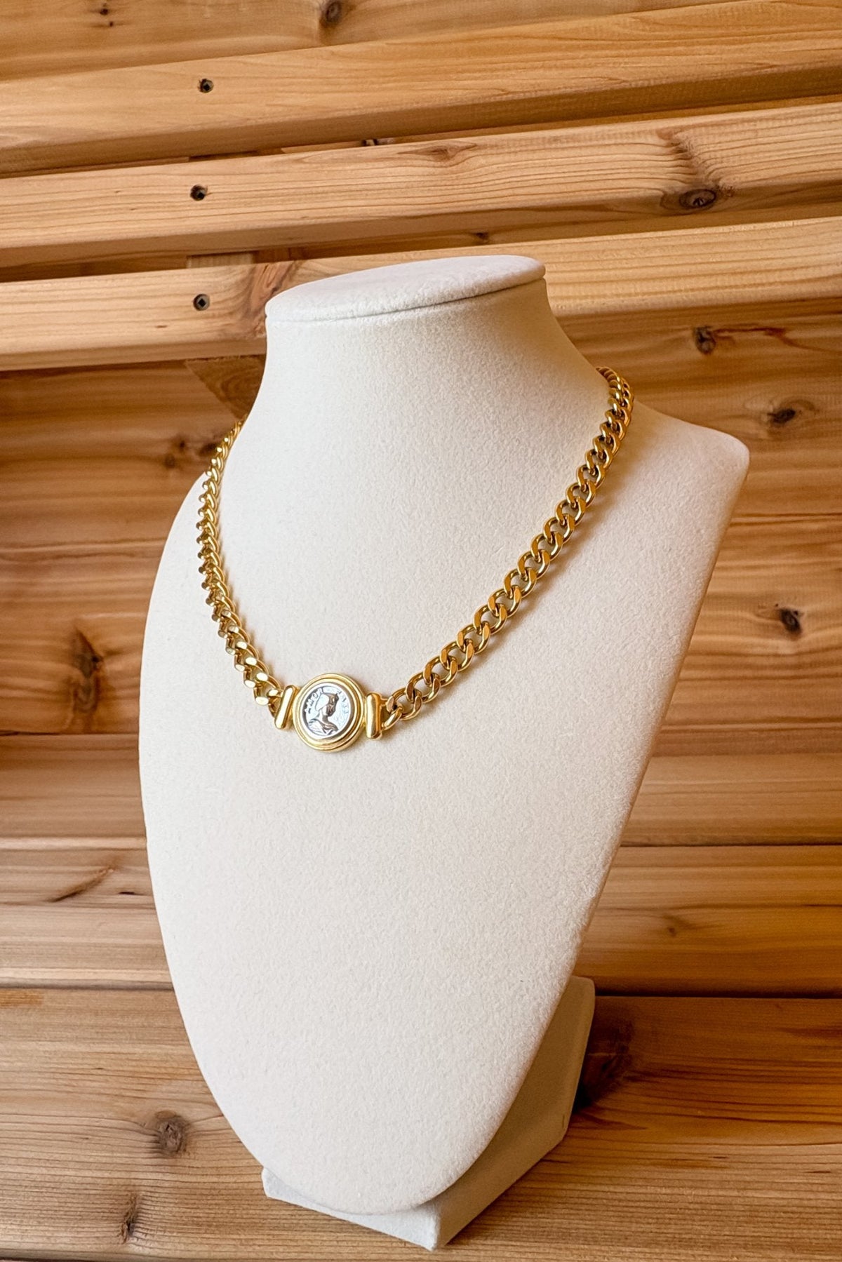 Women’s 18K Gold Filled Coin Pendant Chain Necklace - Women's Jewelry - Blooming Daily