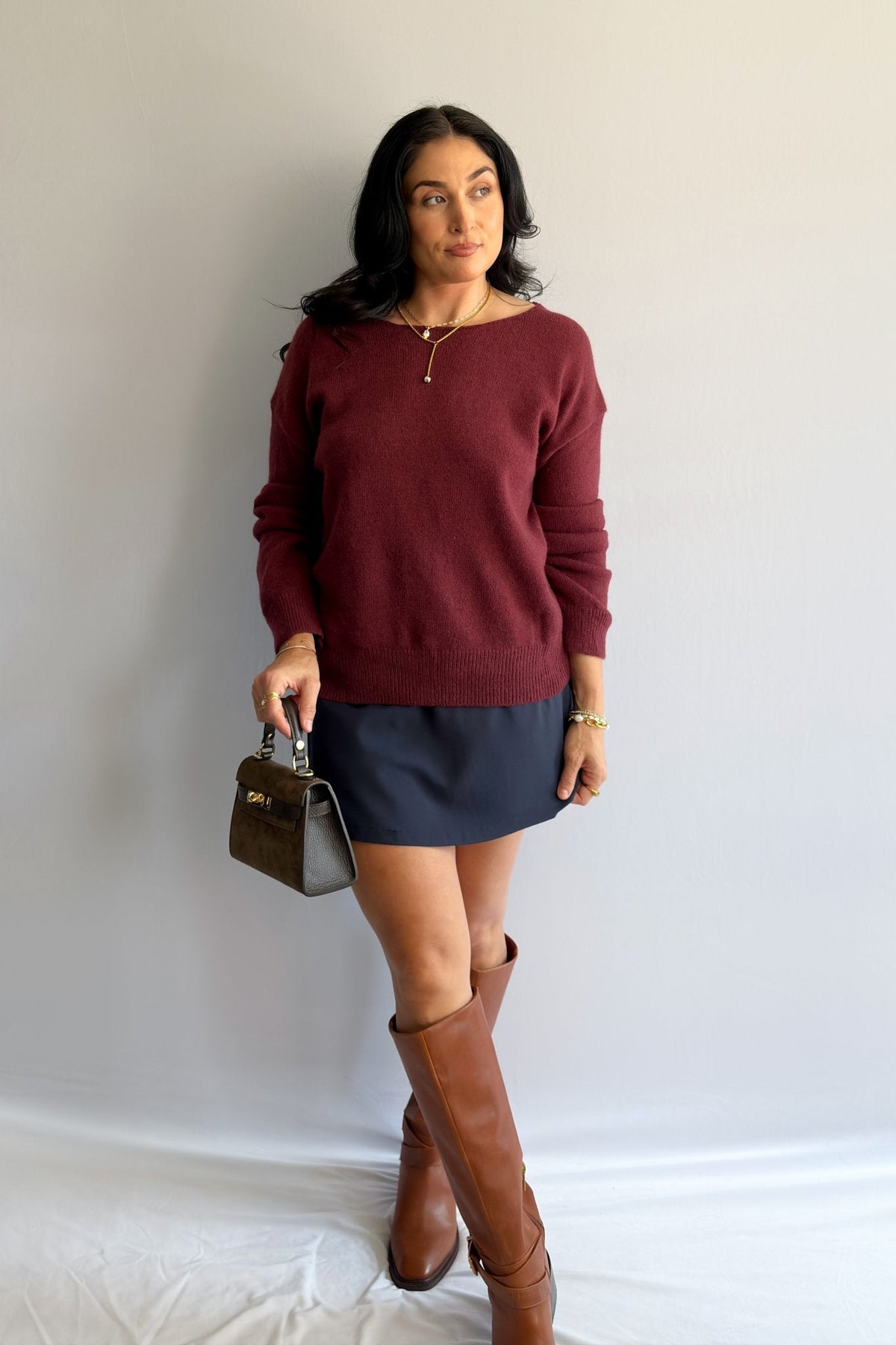 Women’s 3 - Way Lace - Trim Convertible Sweater Cardigan – Burgundy - Women&#39;s Shirts &amp; Tops - Blooming Daily