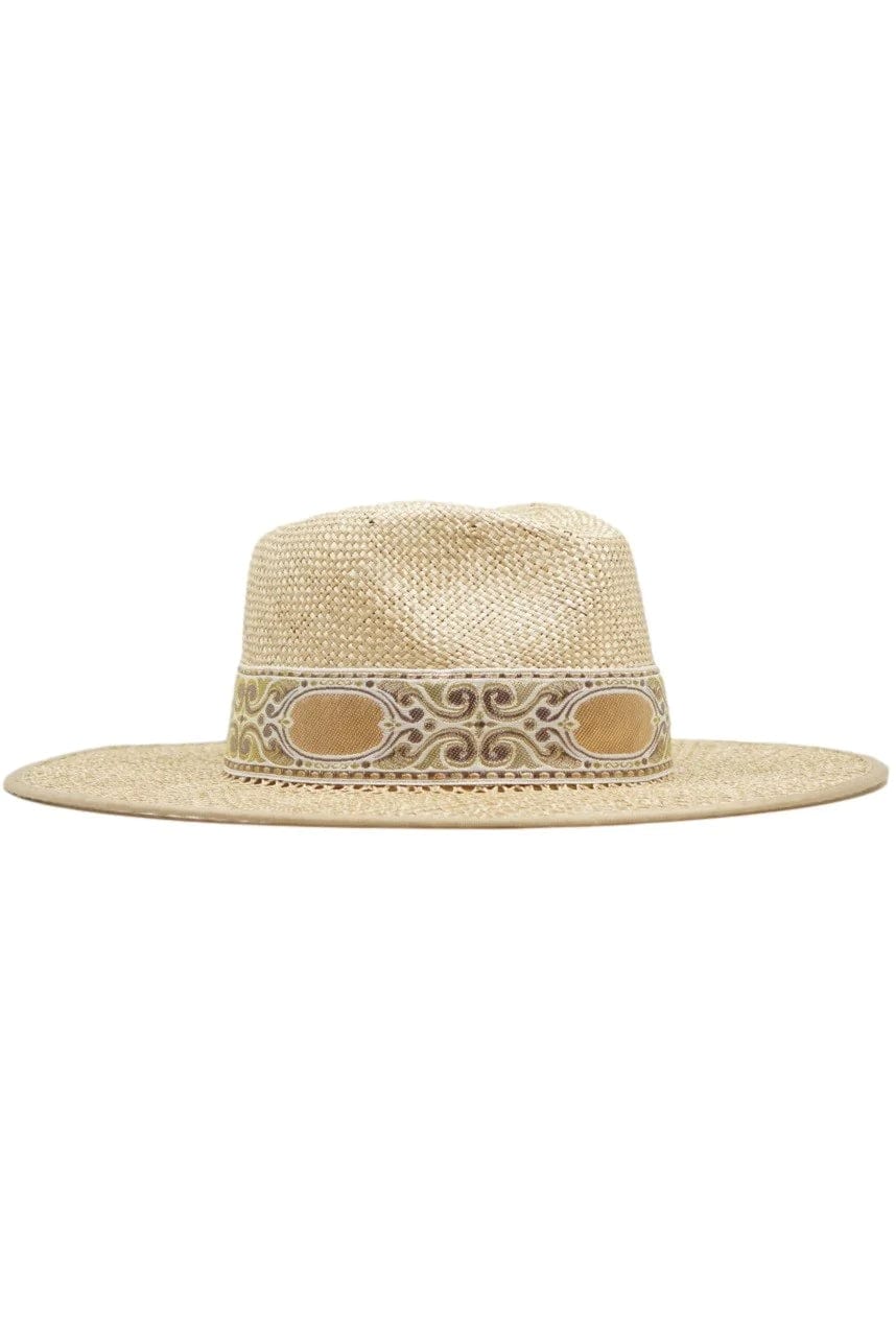 Women’s Banded Straw Rancher Hat | Natural - Women’s Hats - Blooming Daily