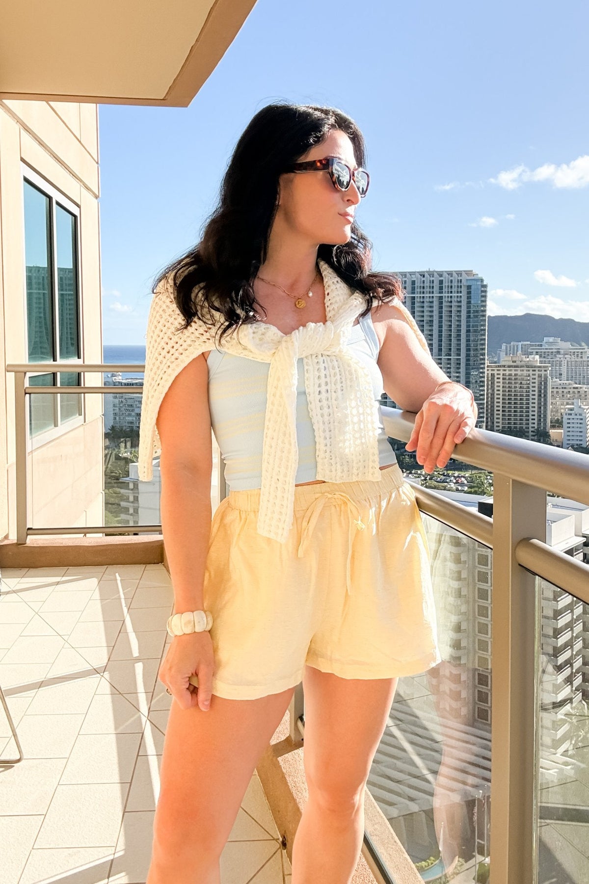 Women’s Blue Stripe Tank Top – Ribbed Fitted Summer Top - Women's Shirts & Tops - Blooming Daily