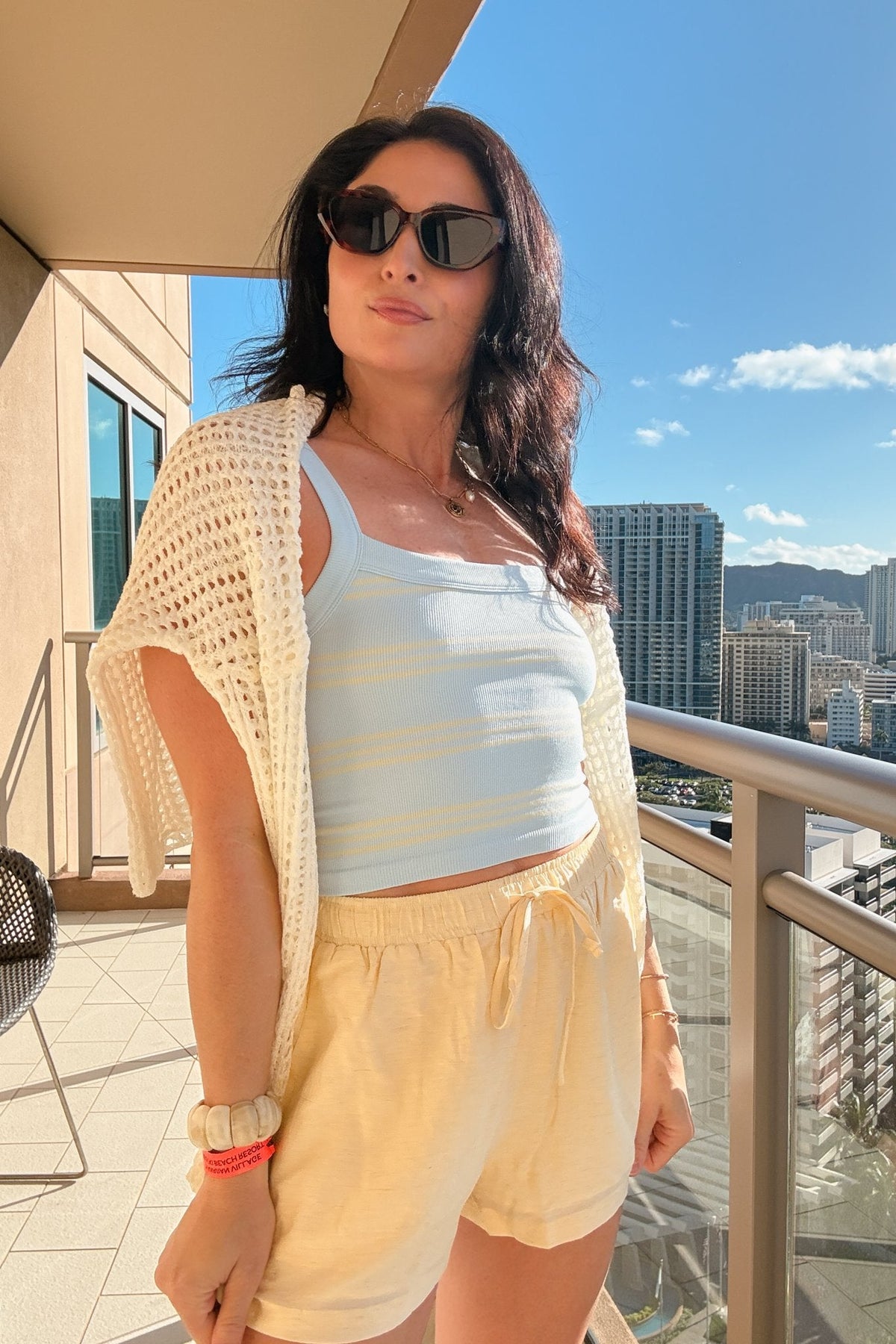 Women’s Blue Stripe Tank Top – Ribbed Fitted Summer Top - Women's Shirts & Tops - Blooming Daily