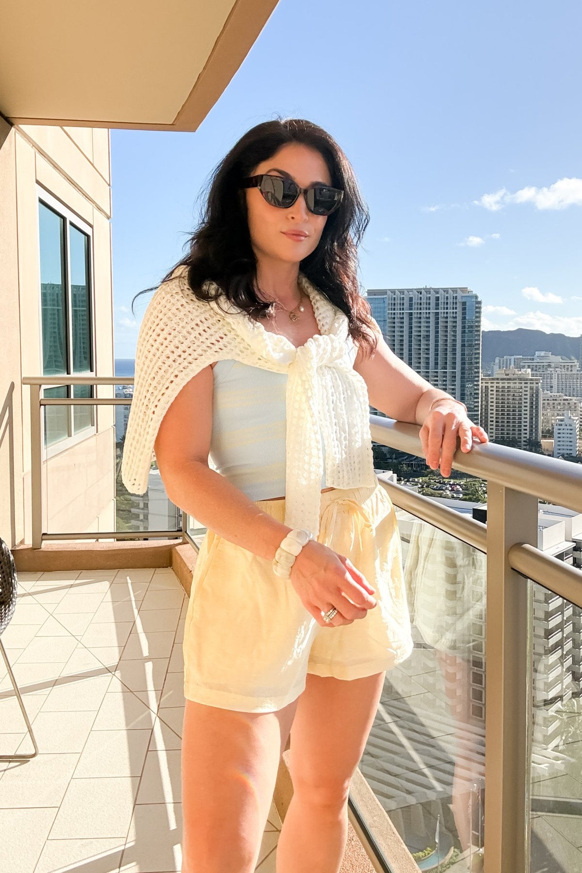 Women’s Blue Stripe Tank Top – Ribbed Fitted Summer Top - Women's Shirts & Tops - Blooming Daily