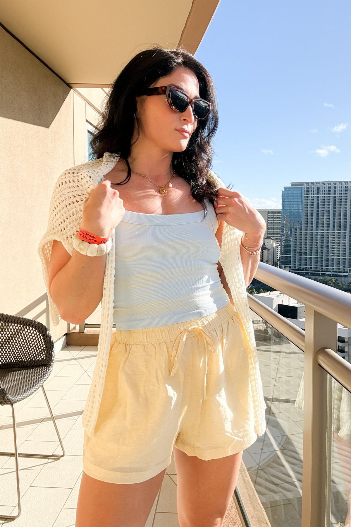 Women’s Blue Stripe Tank Top – Ribbed Fitted Summer Top - Women's Shirts & Tops - Blooming Daily
