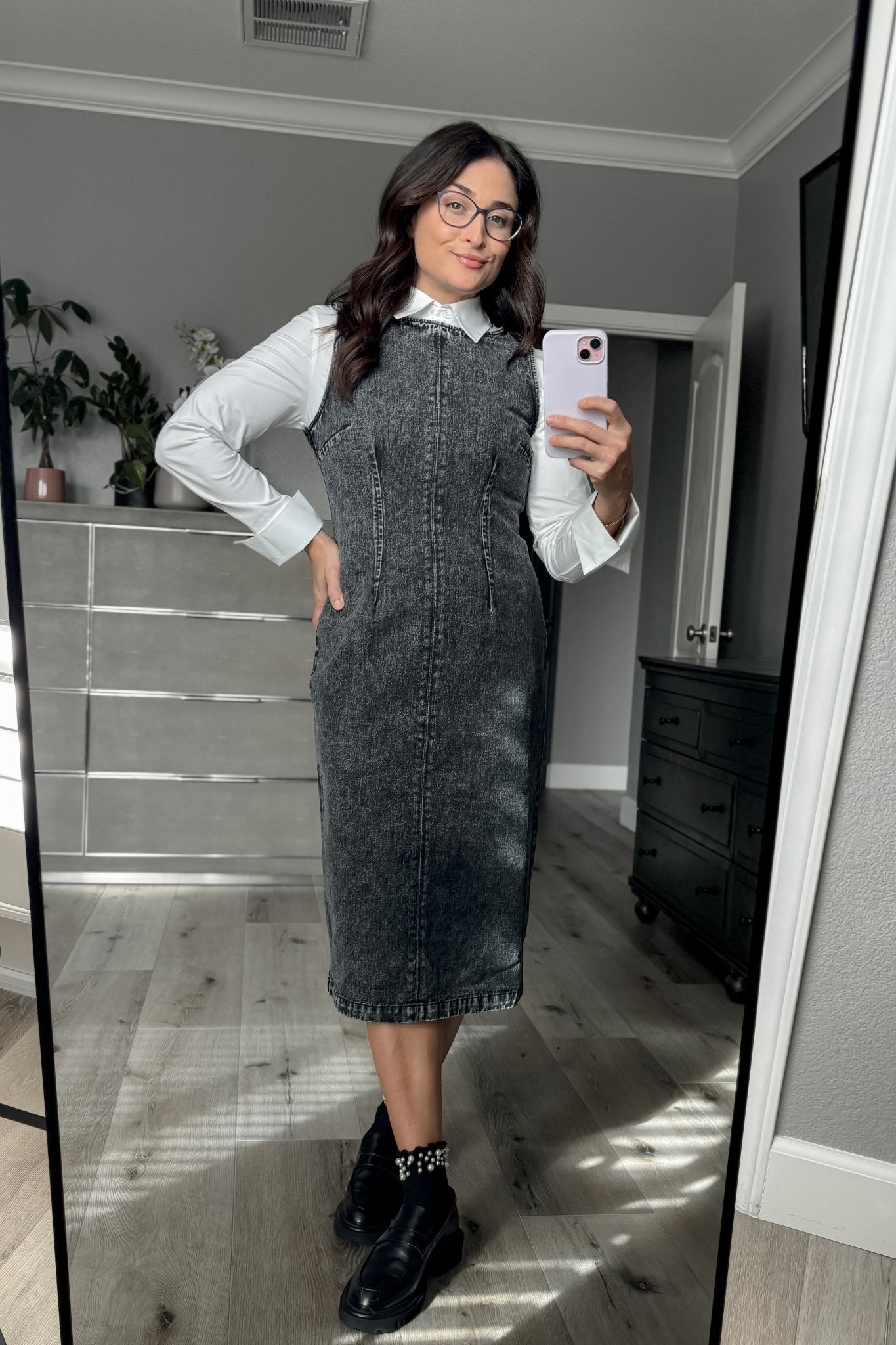 Sage The Label Denim Midi Dress