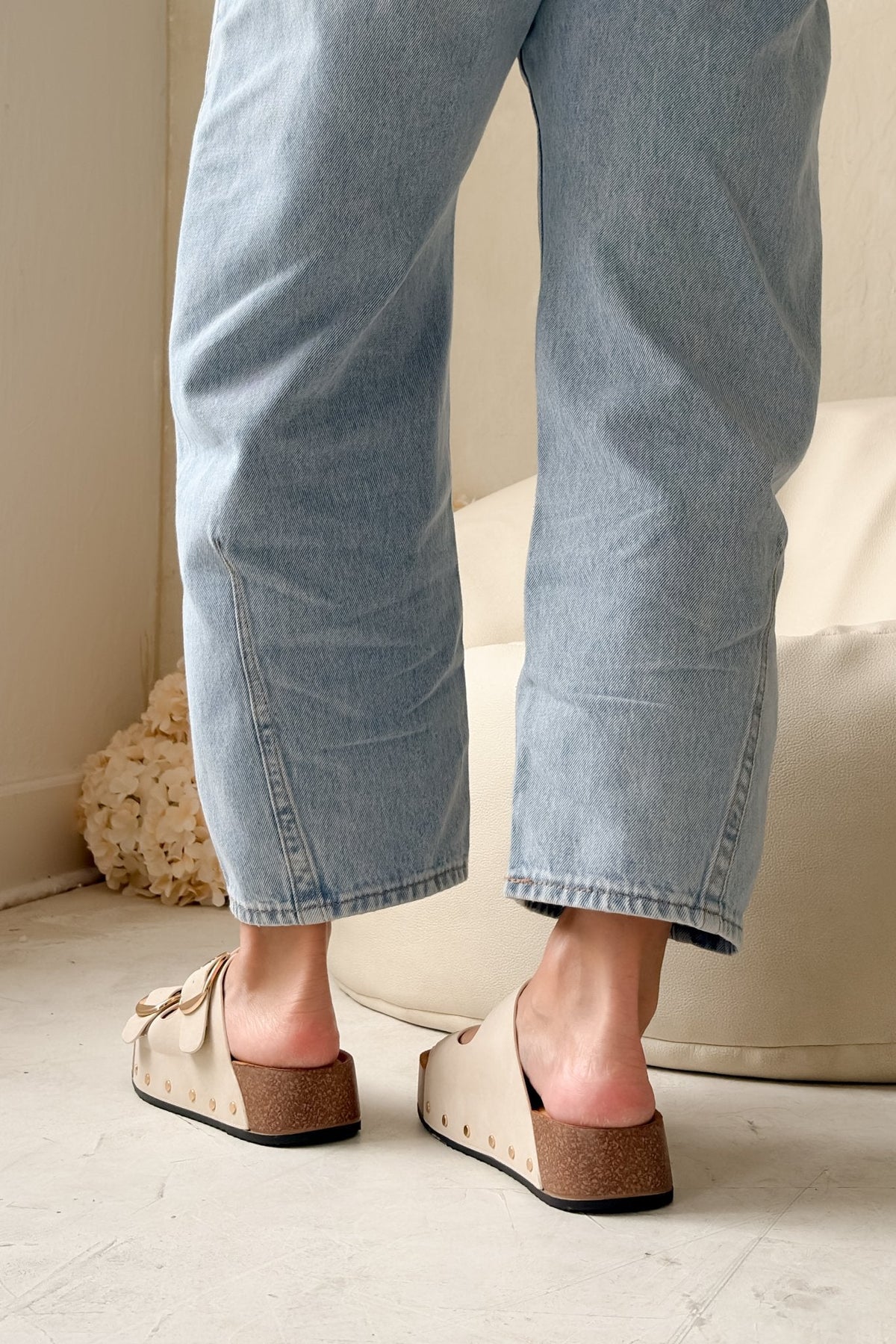 Women’s Double Buckle Platform Sandals – Comfort Slides - Women's Shoes - Blooming Daily