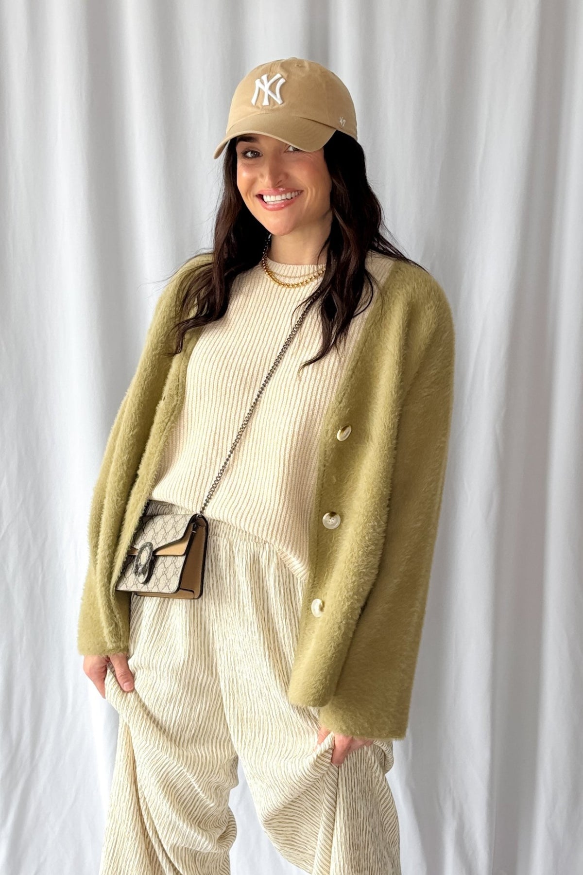 Women&#39;s Enchanted Olive Fuzzy Cardigan Coat | Green - Women&#39;s Shirts &amp; Tops - Blooming Daily