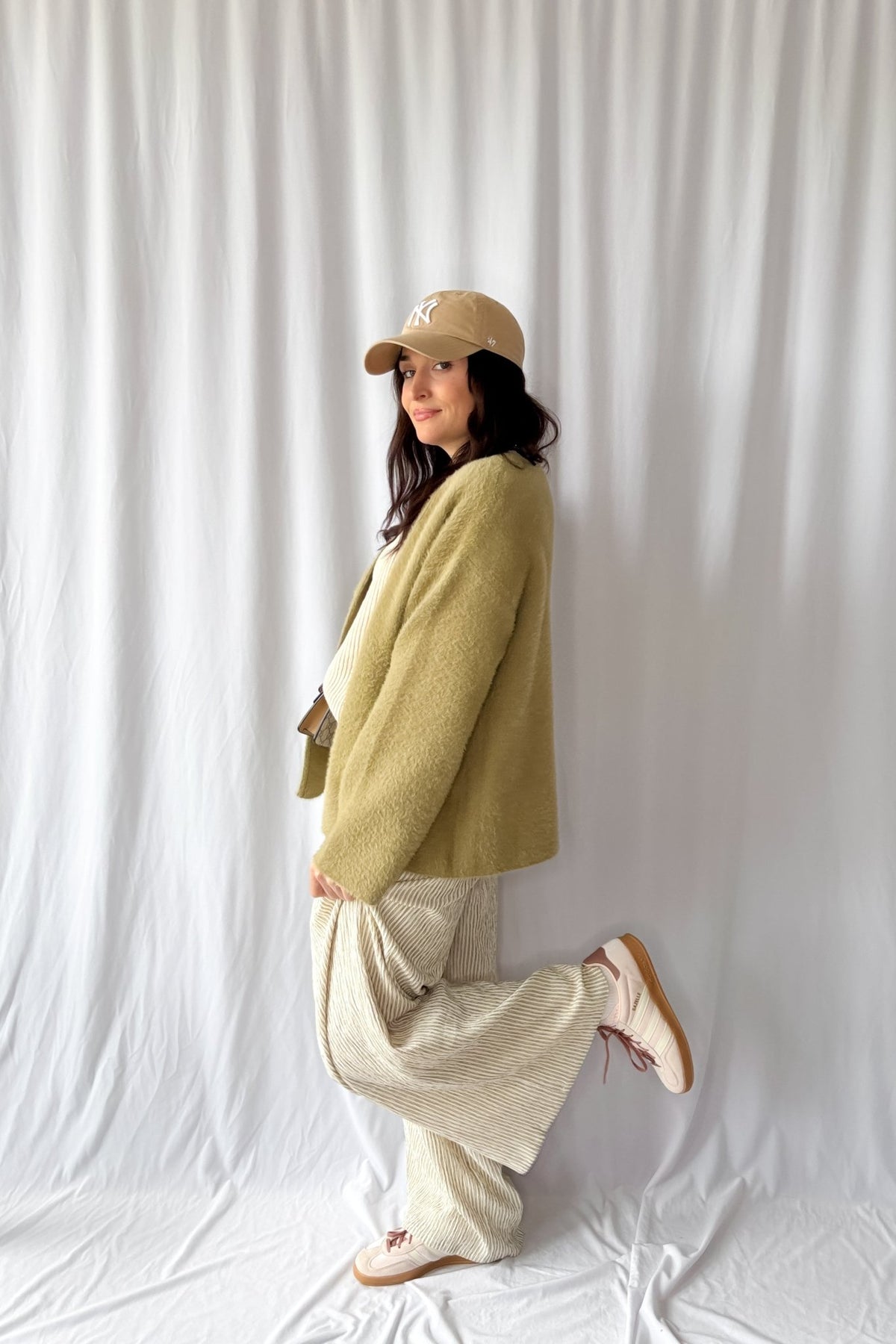 Women&#39;s Enchanted Olive Fuzzy Cardigan Coat | Green - Women&#39;s Shirts &amp; Tops - Blooming Daily