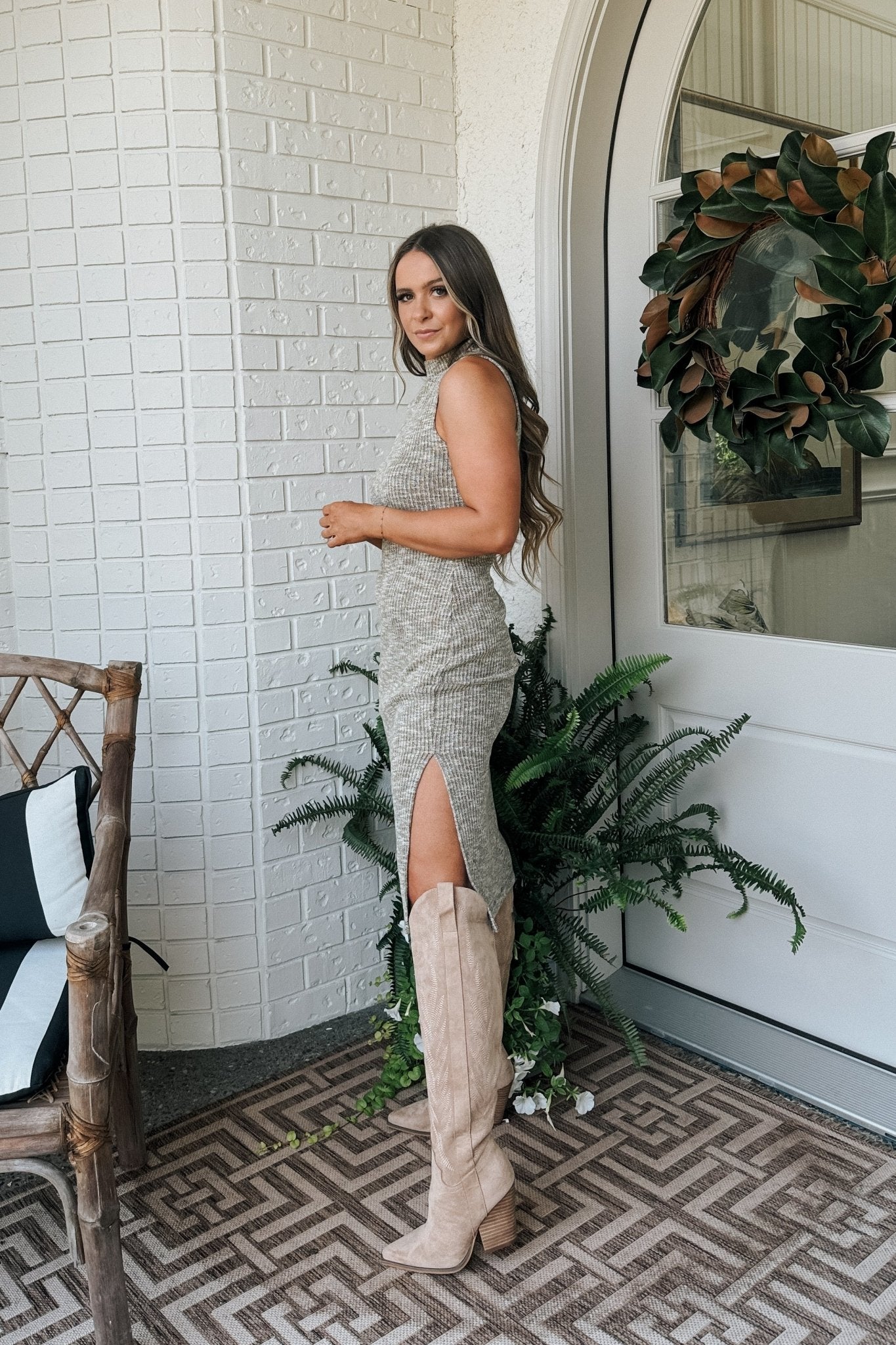 Sage The Label Stretch Knit Midi Dress - Green XS / Green Sage The Label Stretch Knit Midi Dress - Green XS / Green