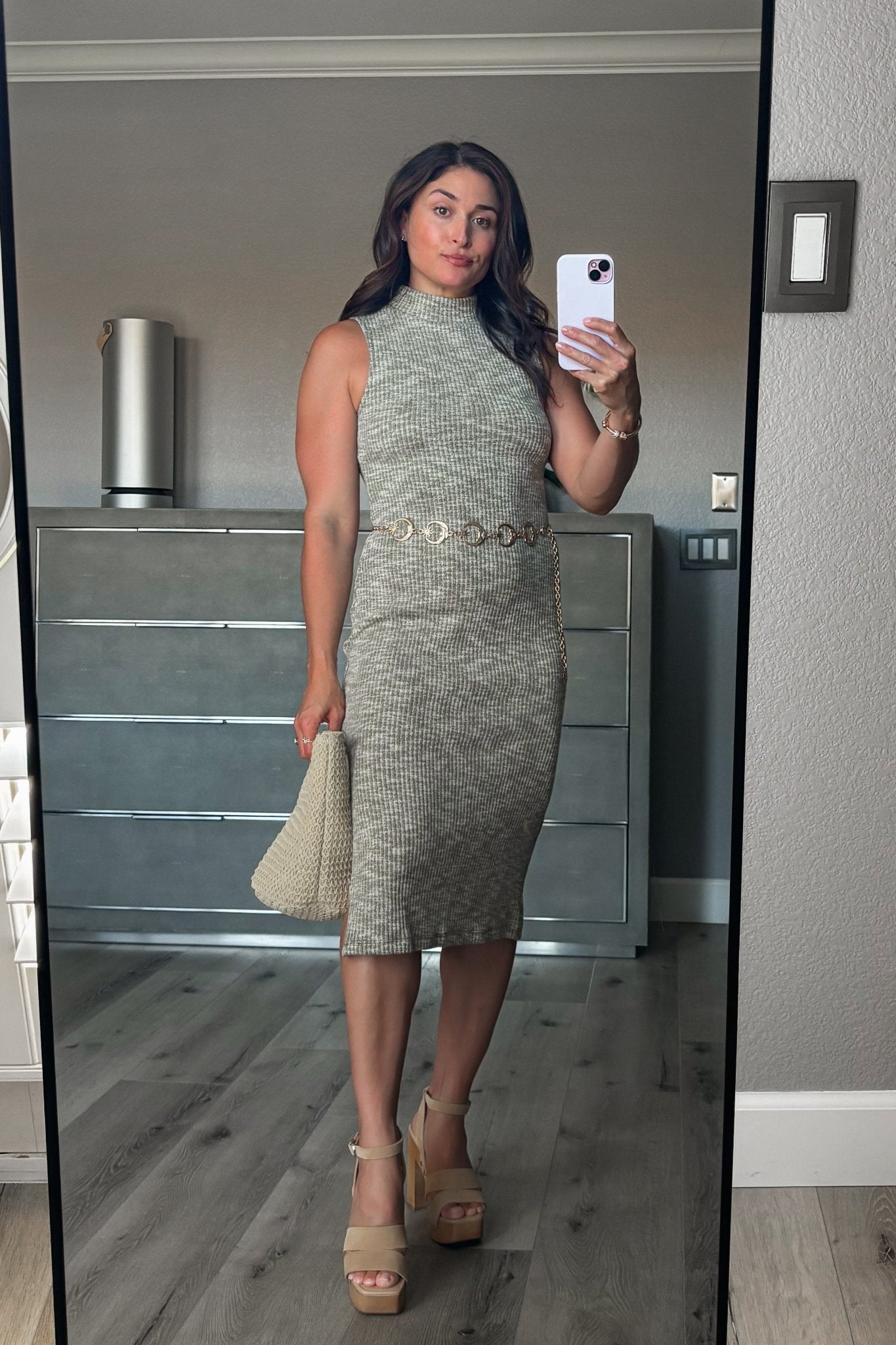Sage The Label Stretch Knit Midi Dress - Green XS / Green Sage The Label Stretch Knit Midi Dress - Green XS / Green