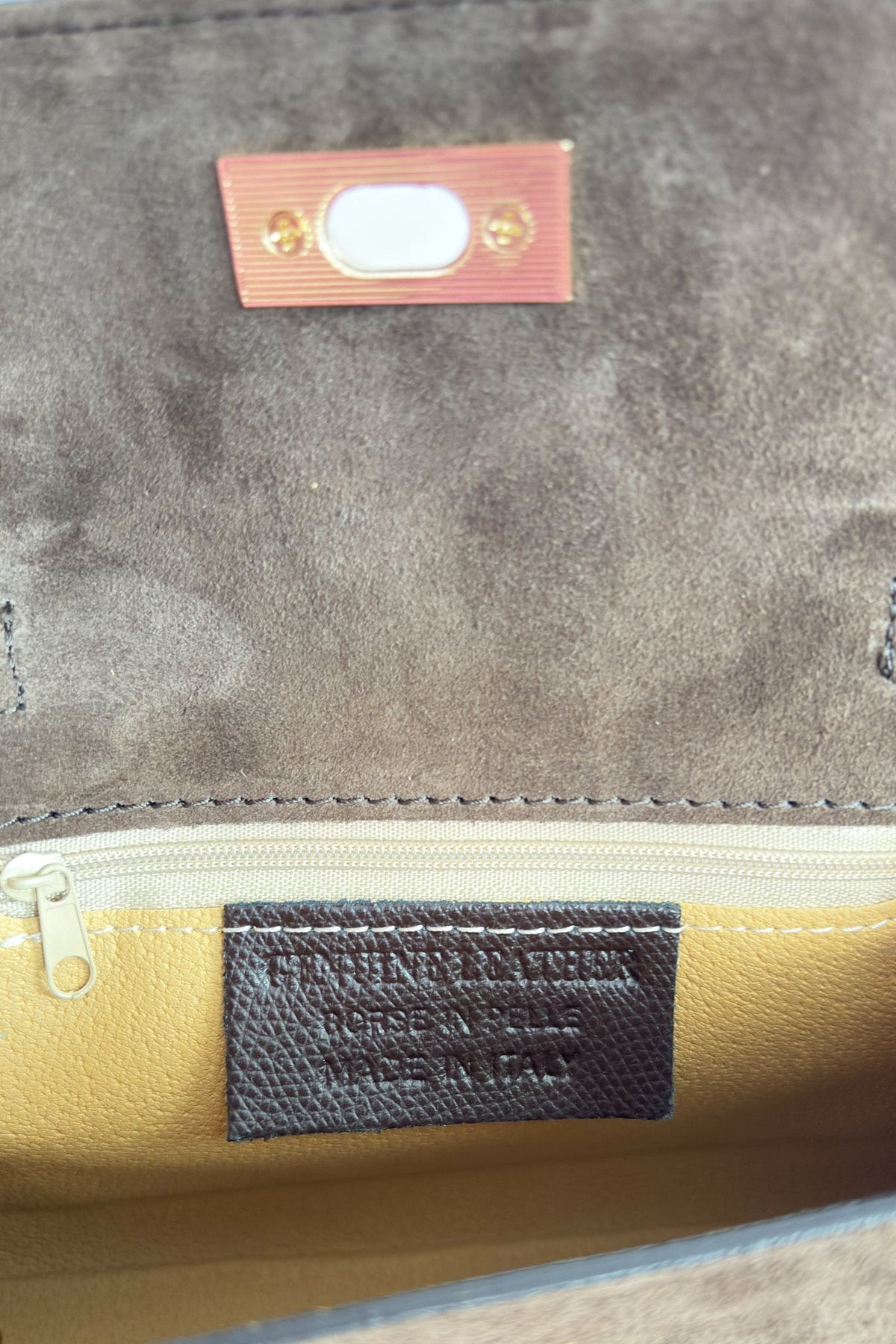 Women’s Italian Suede Mini Top - Handle Bag – Dark Brown - Women&#39;s Handbag - Blooming Daily