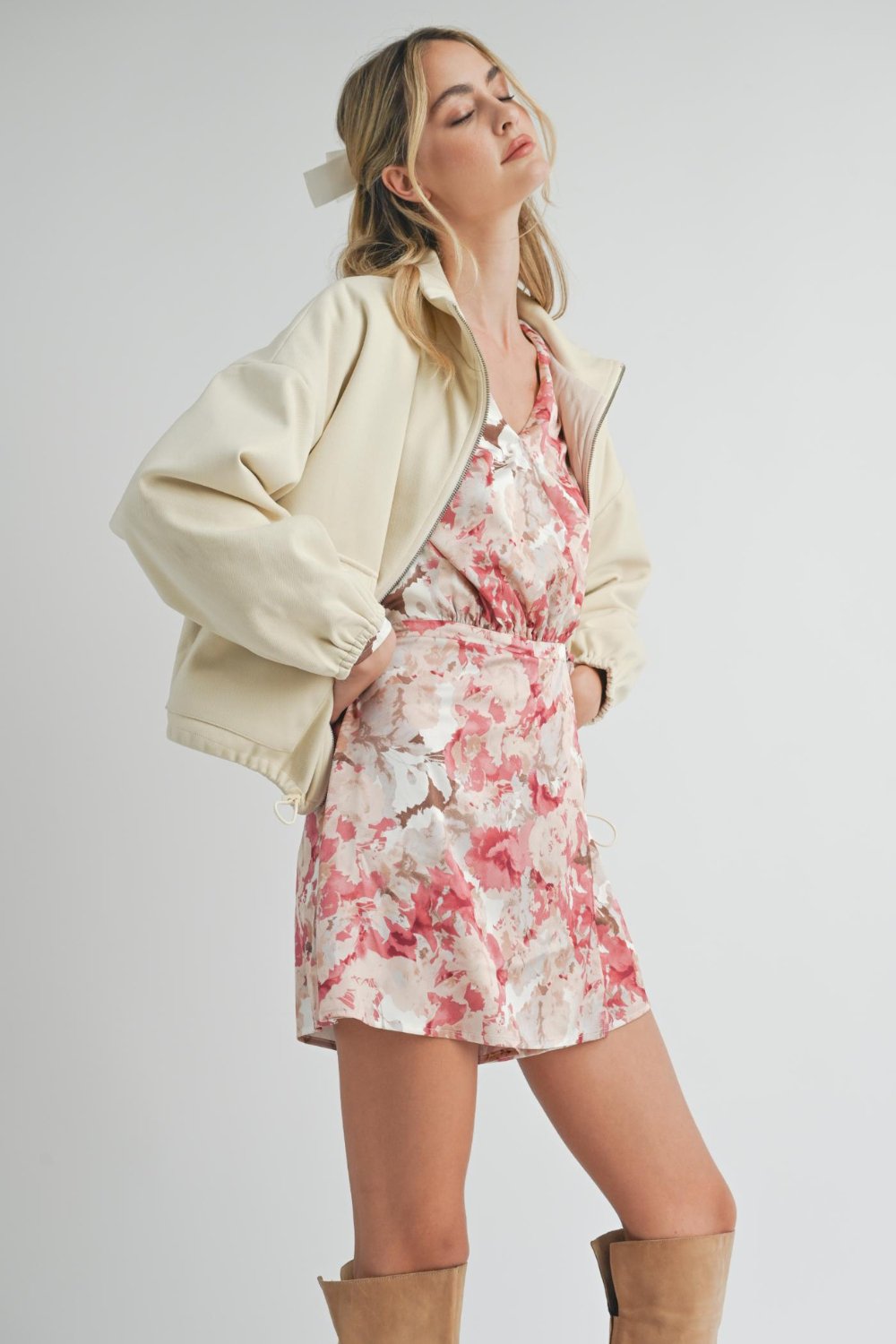 Women&#39;s Kendall Quilted Neutral Style Jacket Coat | Outerwear | Cream White - Women&#39;s Jacket - Blooming Daily