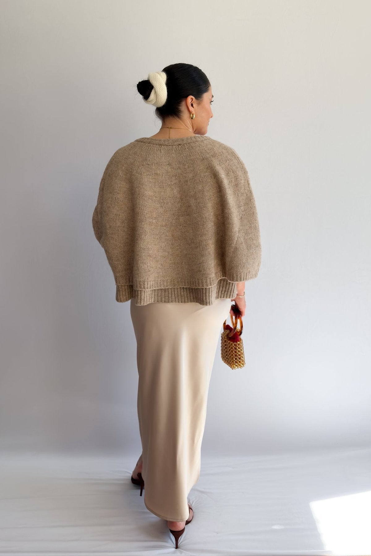 Women’s Knit Cardigan Cape – Capsule Wardrobe Sweater - Women&#39;s Shirts &amp; Tops - Blooming Daily