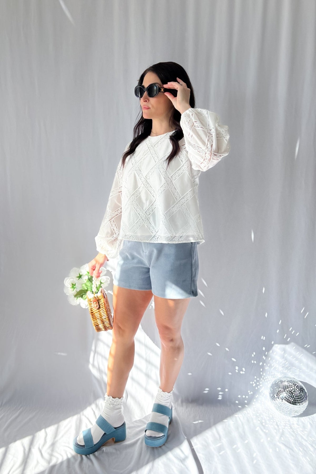 Women&#39;s Parisian Lace Long Sleeve Top | Sofie The Label | White - Shirts &amp; Tops - Blooming Daily