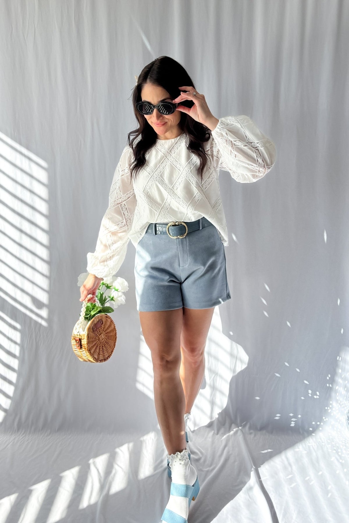 Women&#39;s Parisian Lace Long Sleeve Top | Sofie The Label | White - Shirts &amp; Tops - Blooming Daily