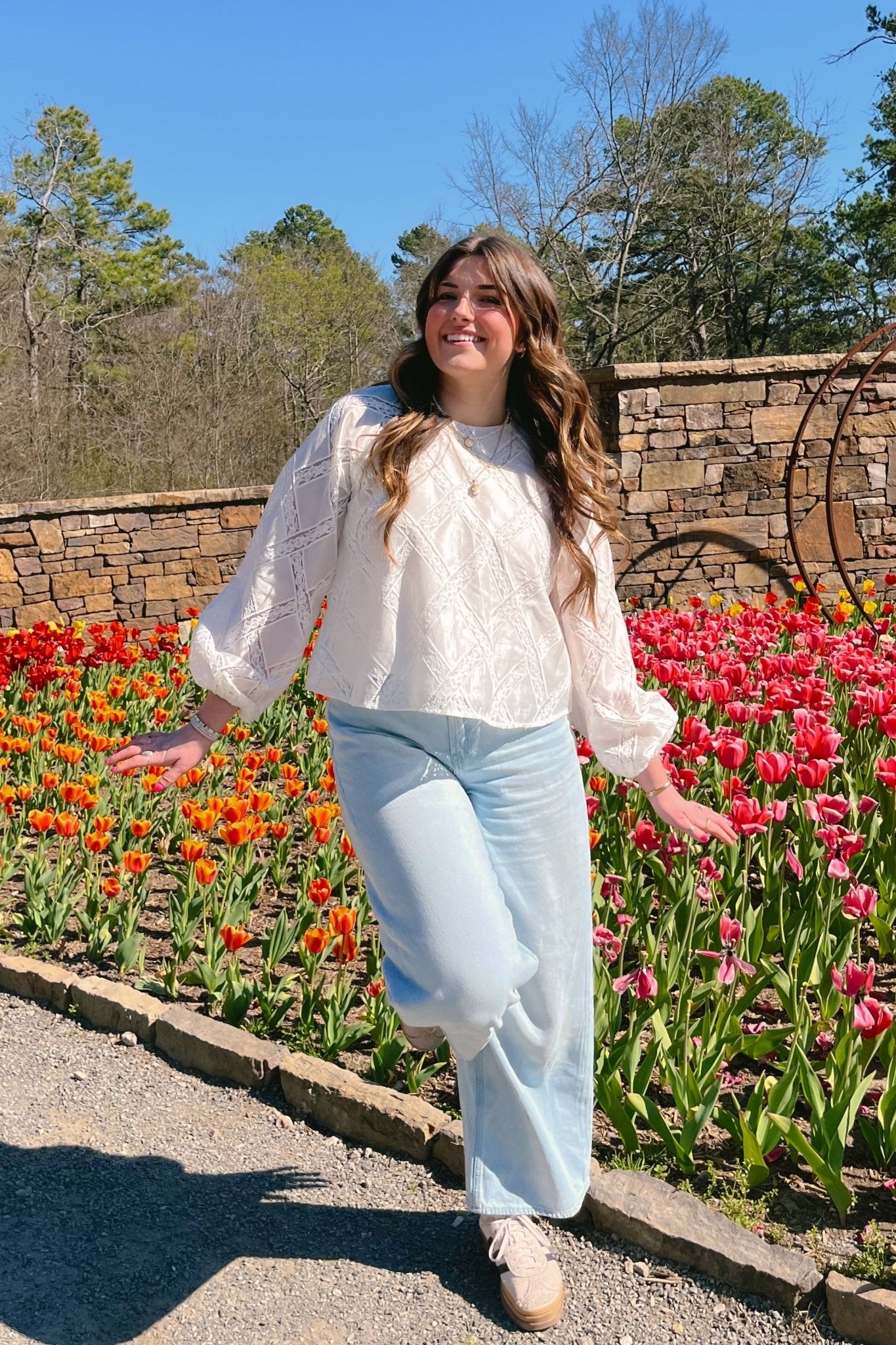 Women's Parisian Lace Long Sleeve Top | Sofie The Label | White - Shirts & Tops - Blooming Daily