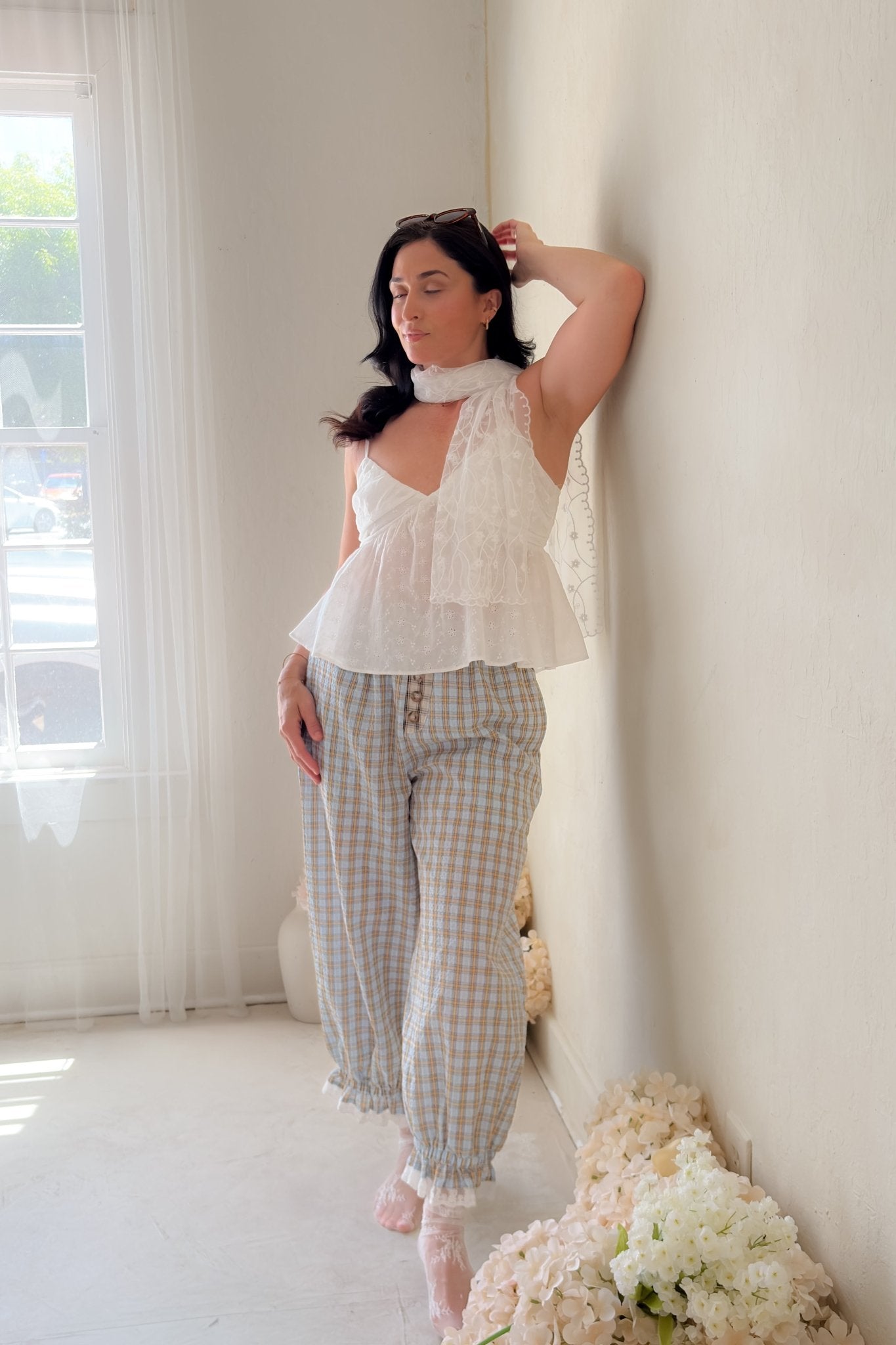 Gingham Bloomer Pants for Women
