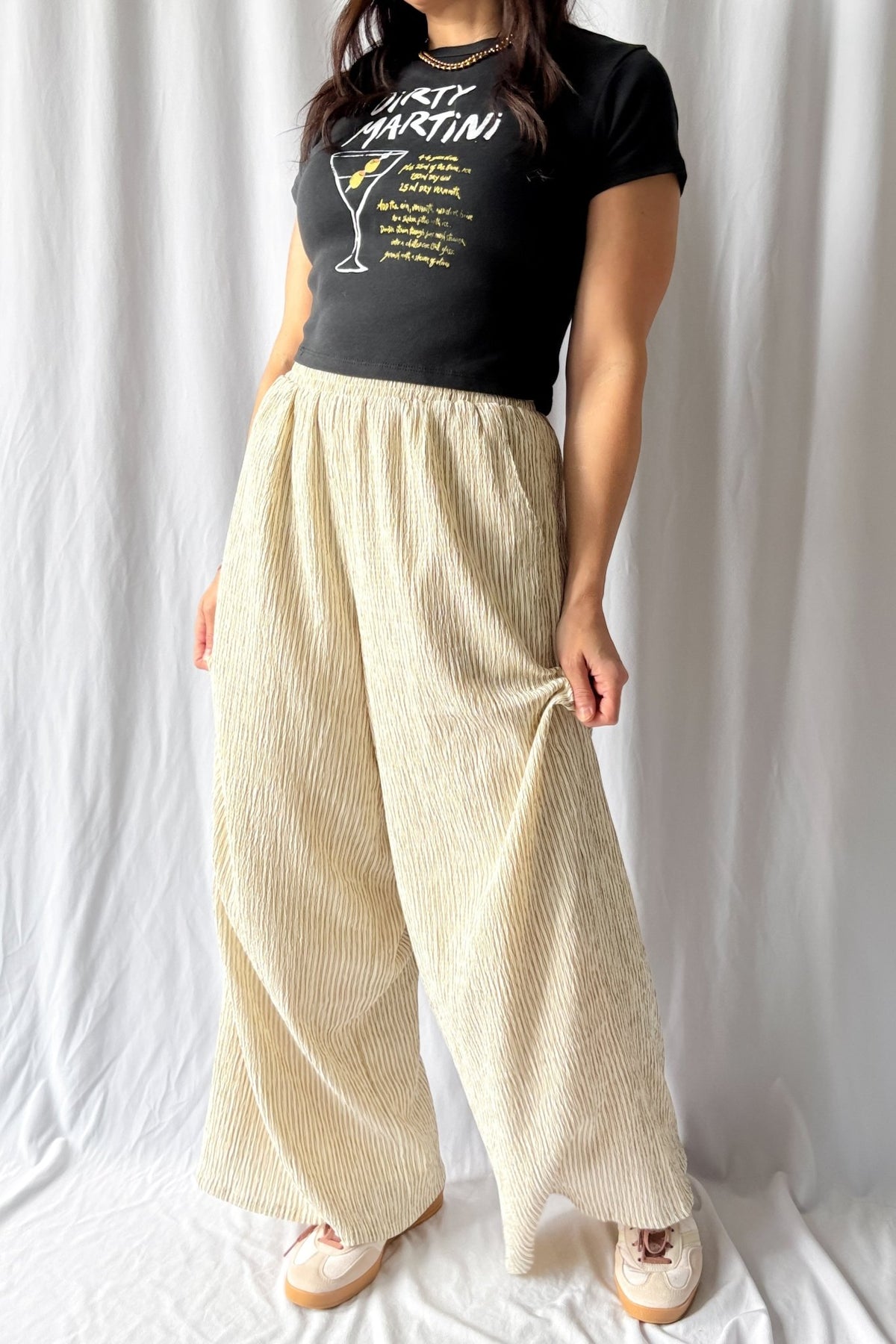 Women&#39;s Soft Wide - Leg Lounge Pants with Pockets | Cream - Women&#39;s Pants - Blooming Daily