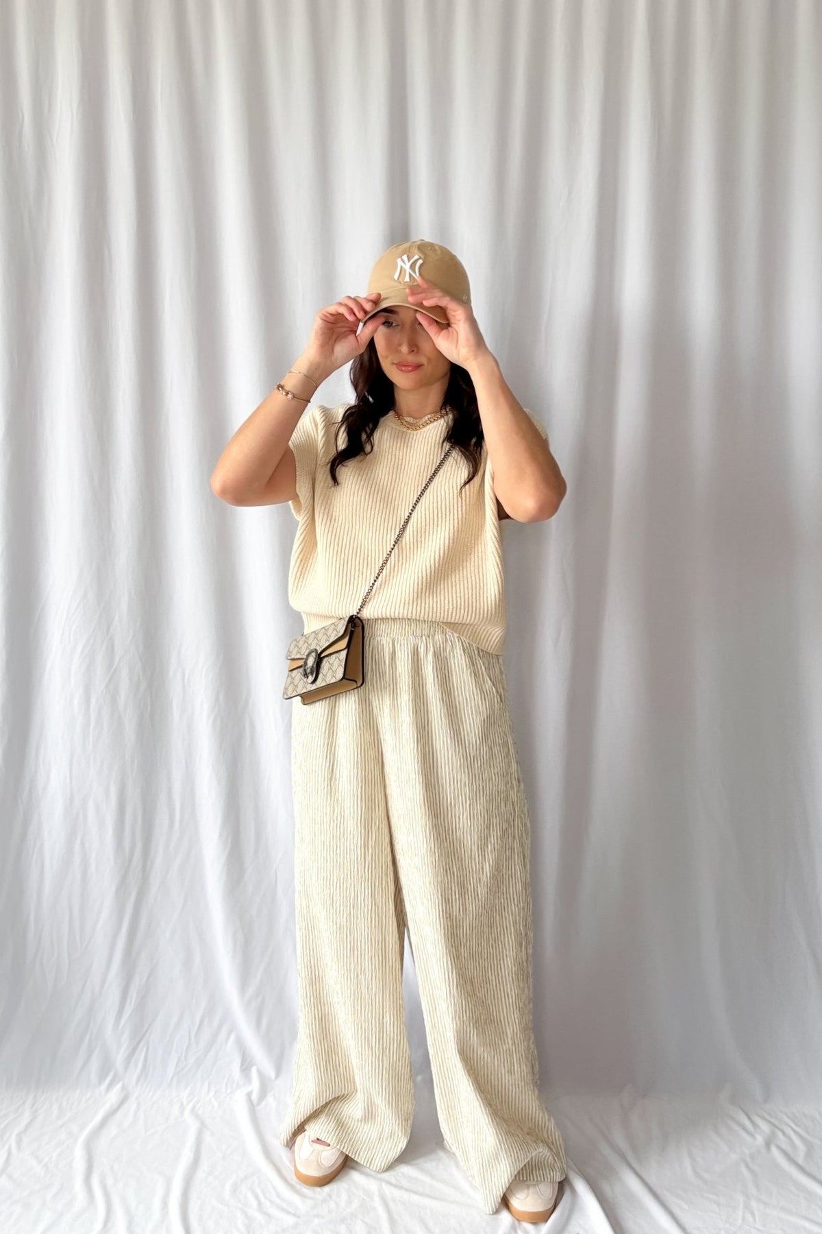 Women&#39;s Soft Wide - Leg Lounge Pants with Pockets | Cream - Women&#39;s Pants - Blooming Daily