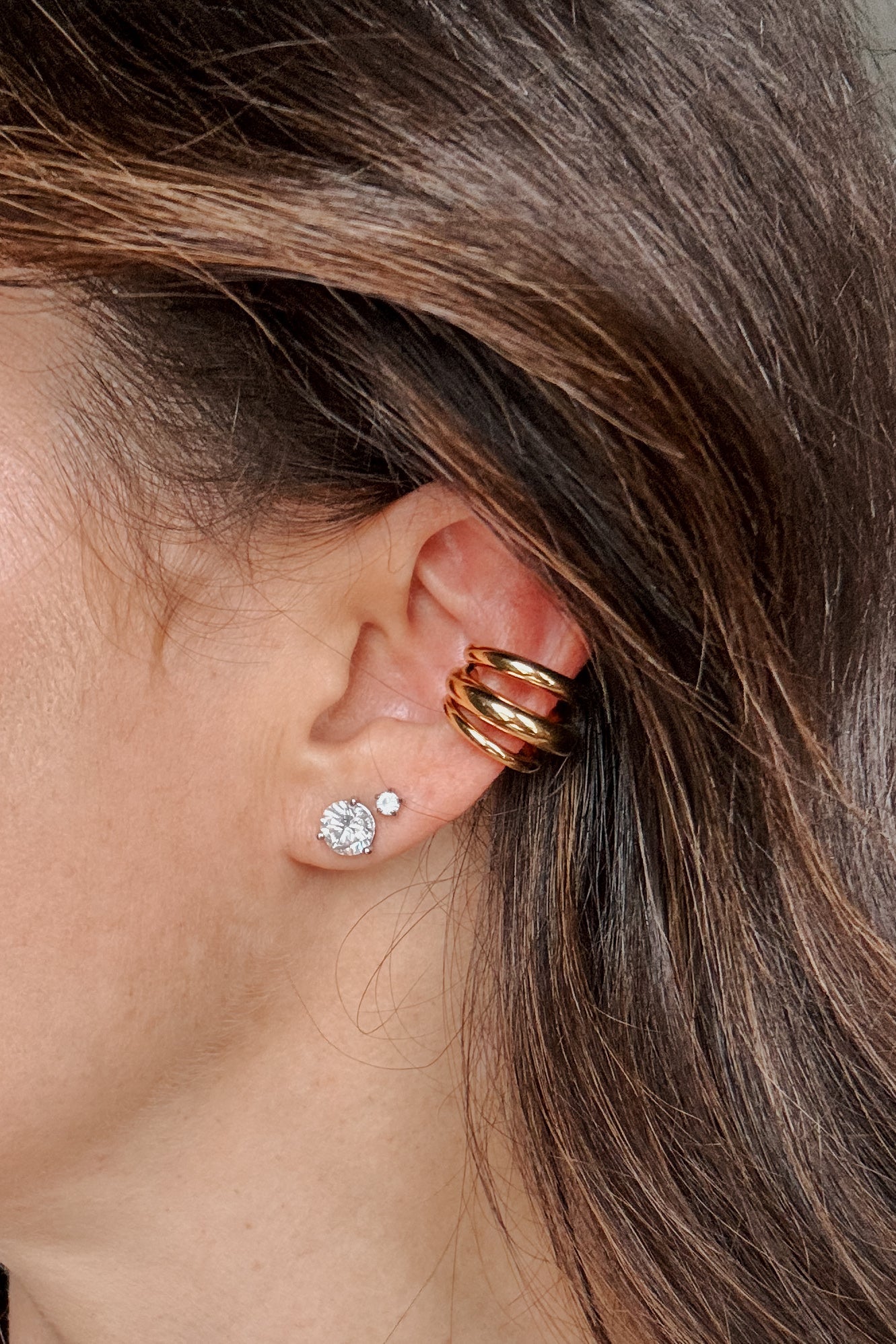 Ear store cuff - Gold ear cuff - Conch earring- CZ ear cuff - Non pierced conch ear cuff - Dainty ear cuff - Ear cuff gold - Huggie ear cuff