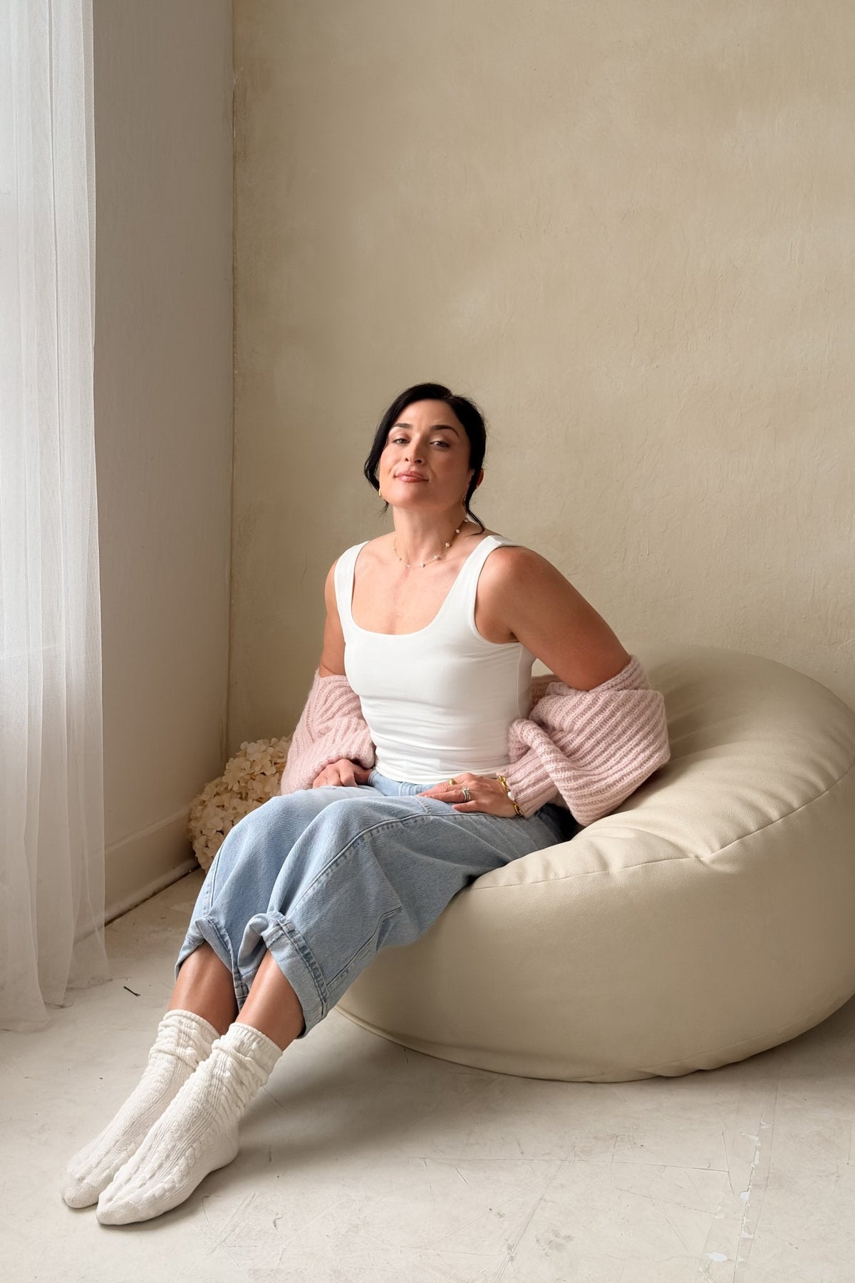 Women’s White Fitted Tank Top – Double Layer Basic Essential - Women's Shirts & Tops - Blooming Daily